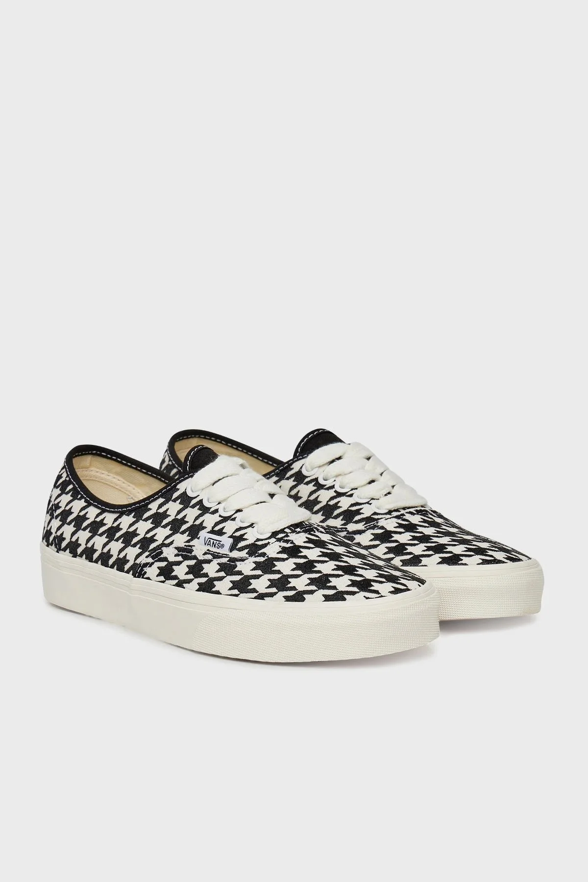 Vans Authentic Kazayağı Desenli Sneaker Unisex Ayakkabı VN000BW5YB21 BEYAZ-SİYAH - 2