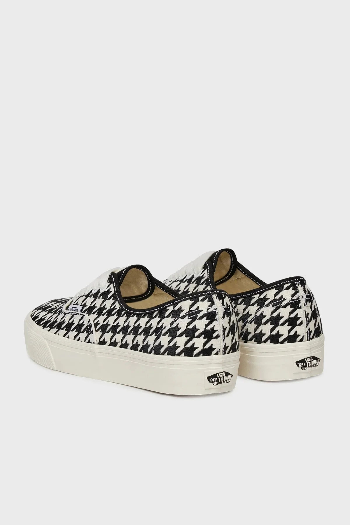 Vans Authentic Kazayağı Desenli Sneaker Unisex Ayakkabı VN000BW5YB21 BEYAZ-SİYAH - 4