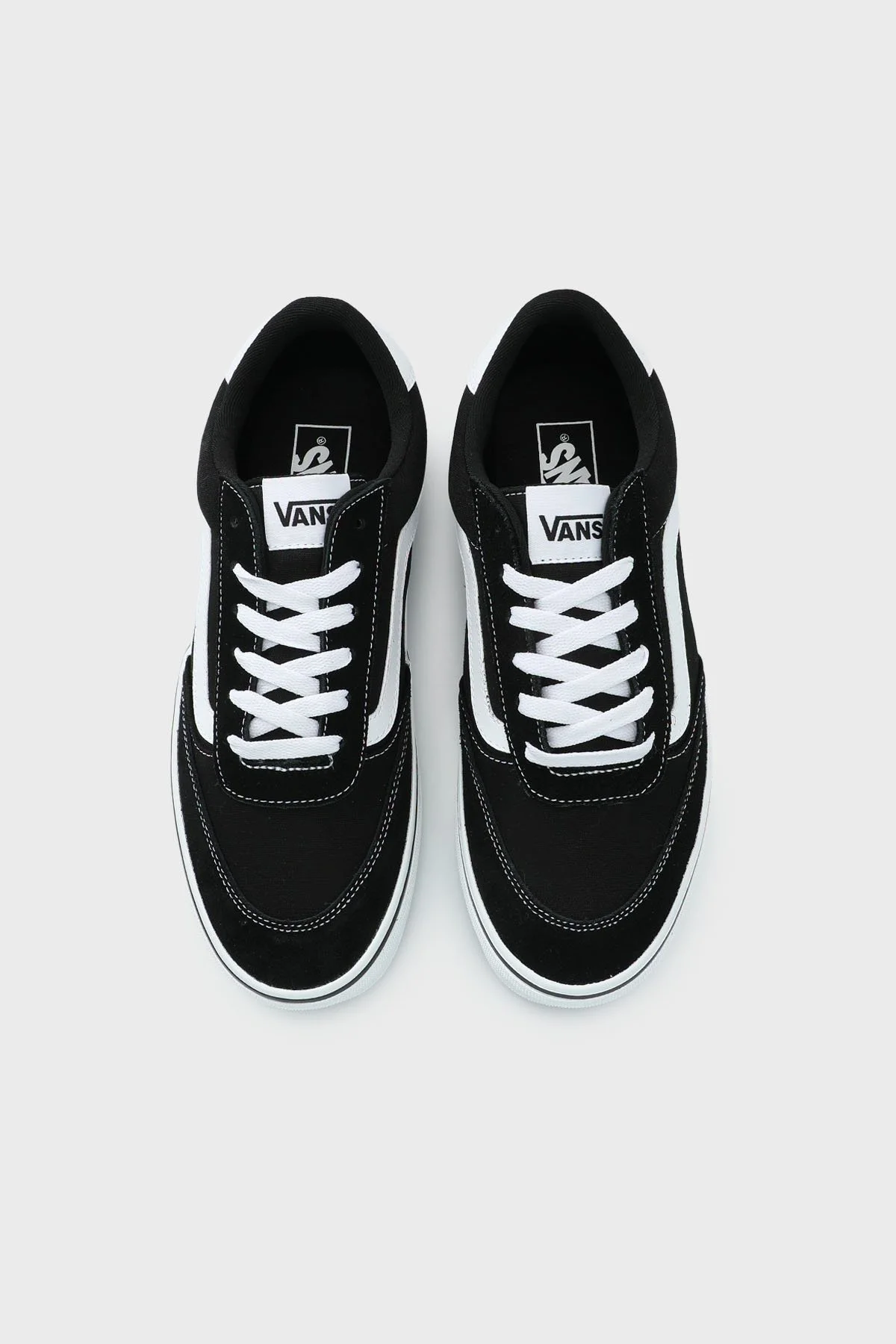 Vans Brooklyn LS Süet Logolu Casual Erkek Ayakkabı VN000D7QBA21 SİYAH-BEYAZ - 4