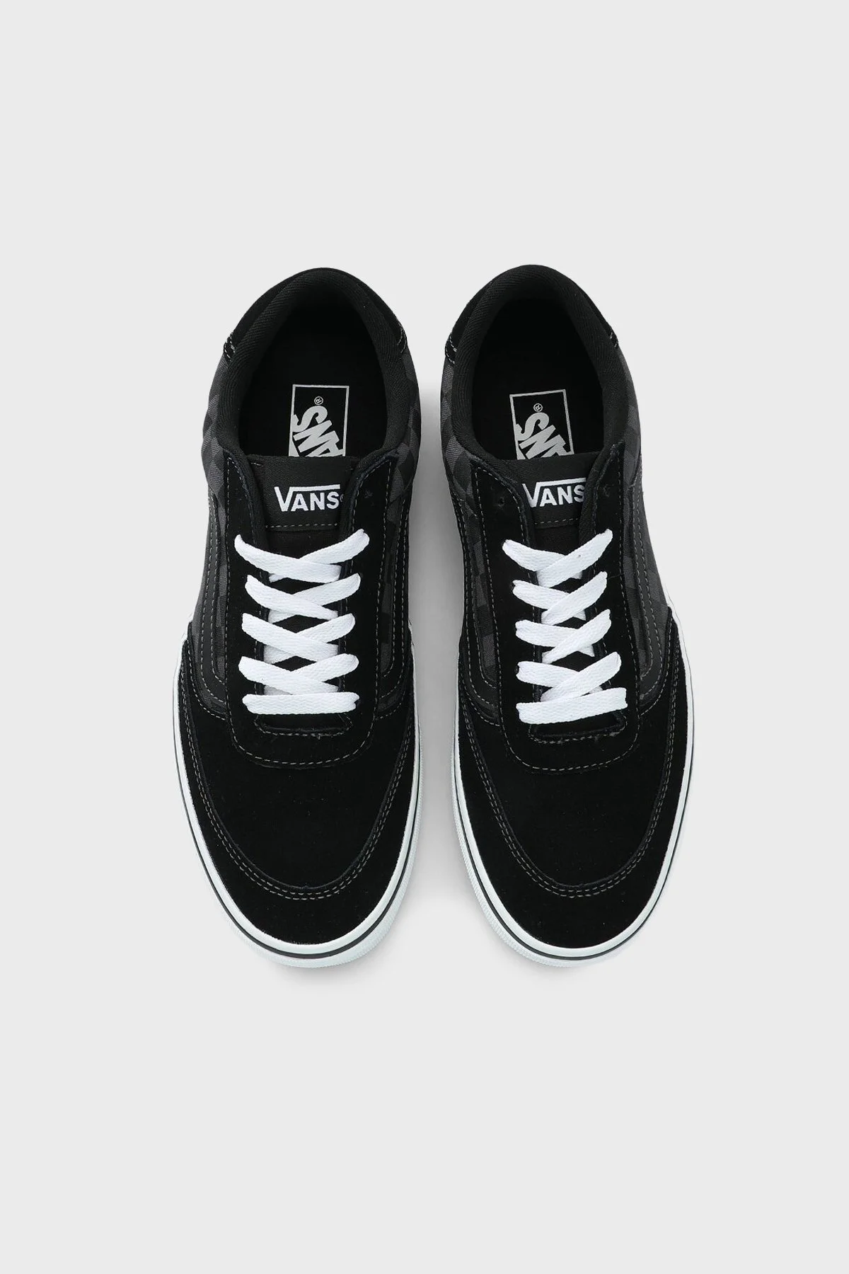 Vans Brooklyn LS Süet Sneaker Erkek Ayakkabı VN000D7QKOU1 SİYAH-GRİ - 4