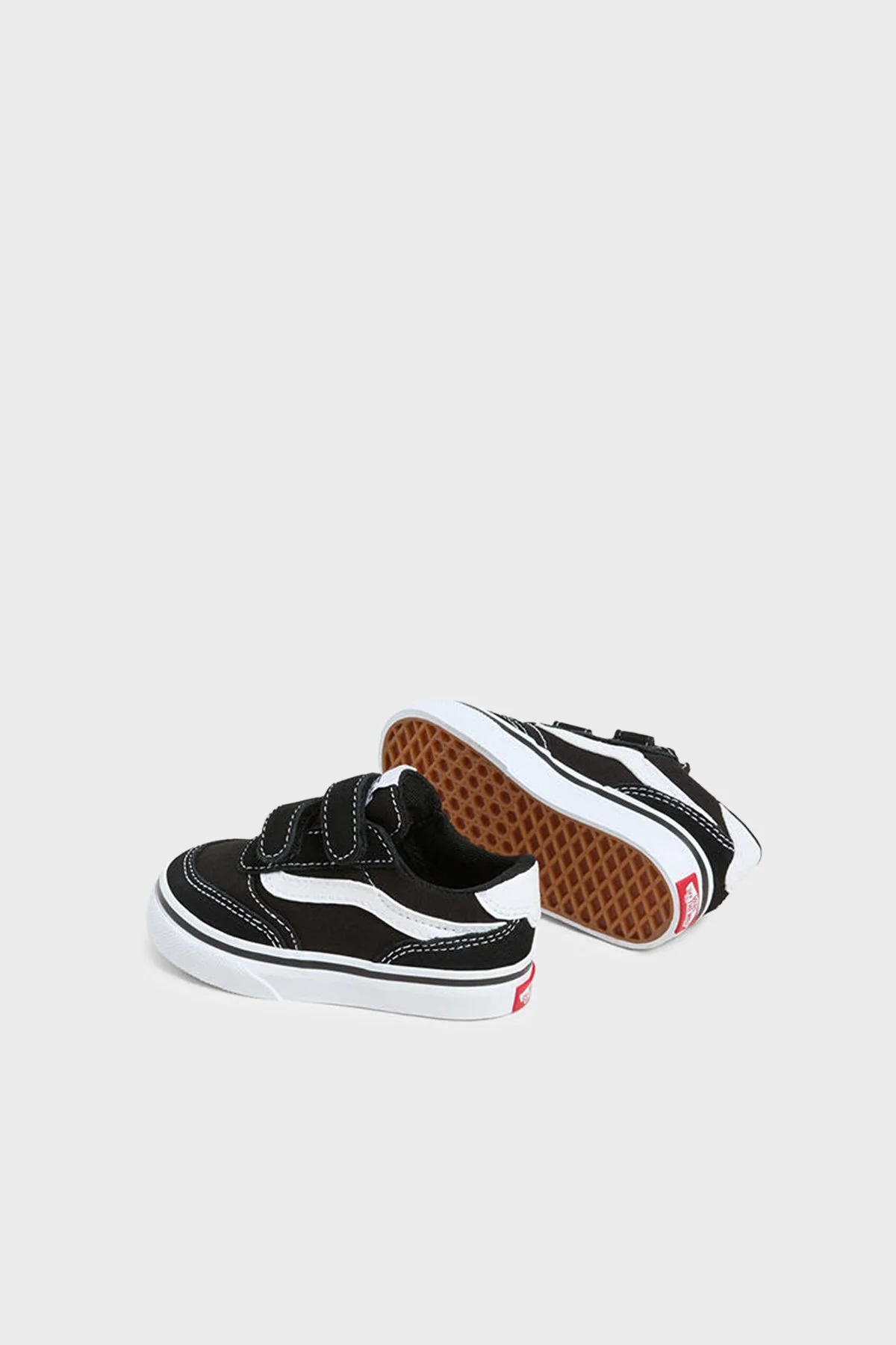 Vans Brooklyn LS V Cırt Cırtlı Sneaker Unisex Çocuk Ayakkabı VN000D7XBA21 SİYAH-BEYAZ - 2