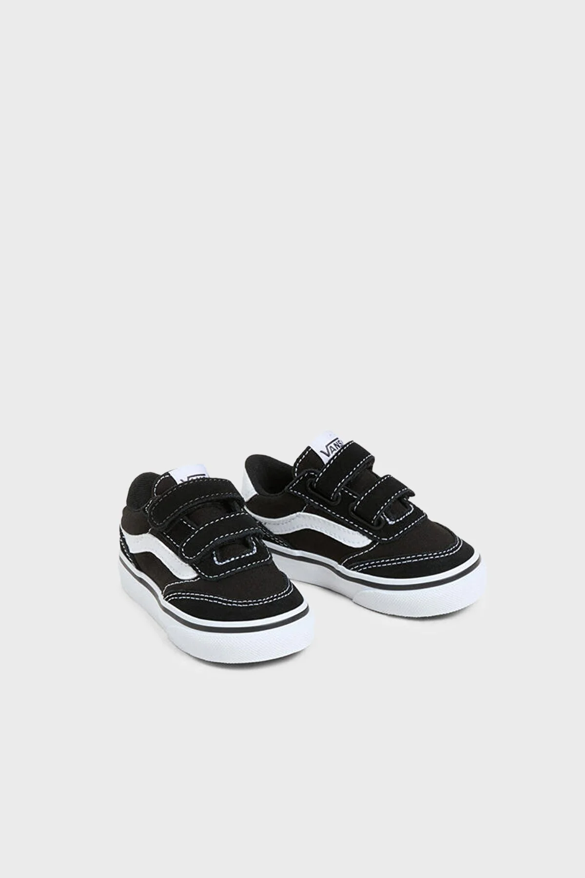 Vans Brooklyn LS V Cırt Cırtlı Sneaker Unisex Çocuk Ayakkabı VN000D7XBA21 SİYAH-BEYAZ - 3