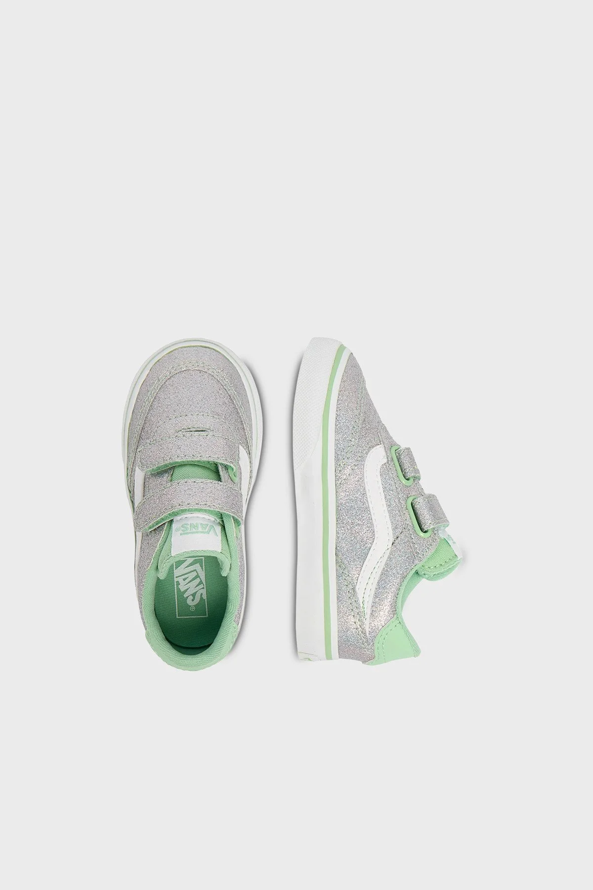 Vans Brooklyn LS V Logolu Cırt Cırtlı Sneaker Unisex Çocuk Ayakkabı VN000D7XEMK1 YEŞİL - 3