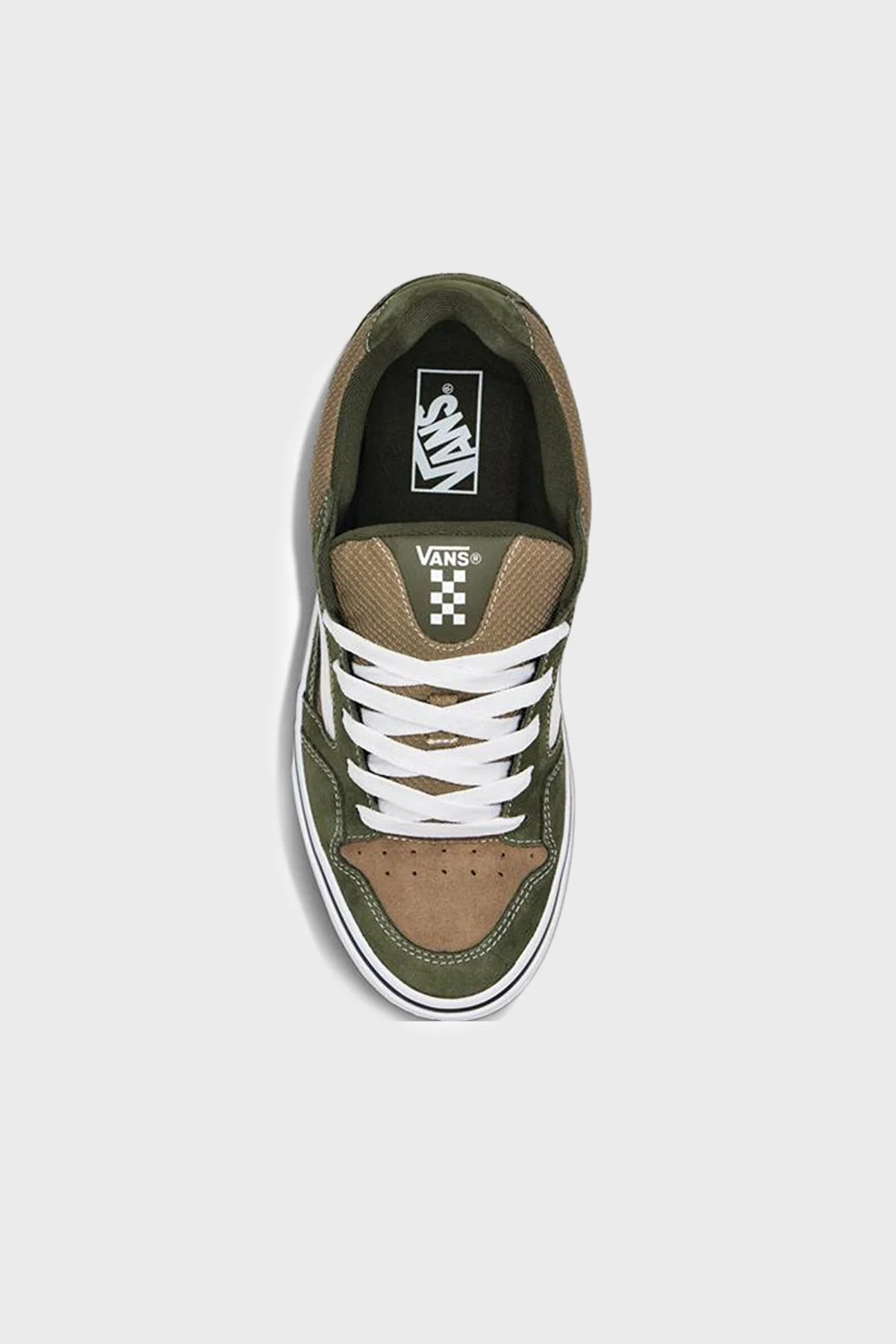 Vans Caldrone Logolu Deri Sneaker Erkek Ayakkabı VN000CXZ50K1 YEŞİL - 2