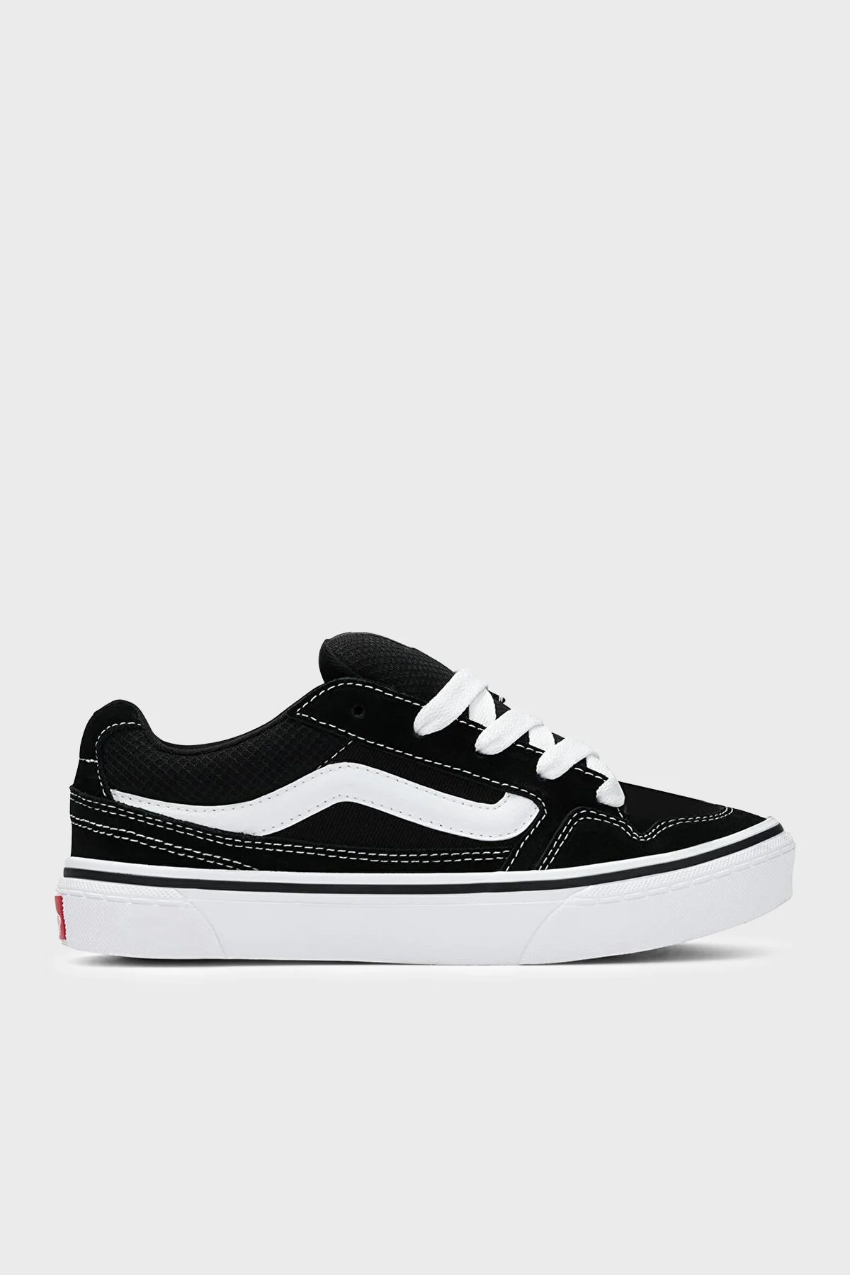 Vans Caldrone Logolu Deri Sneaker Unisex Ayakkabı VN000DBYBA21 SİYAH-BEYAZ - 1