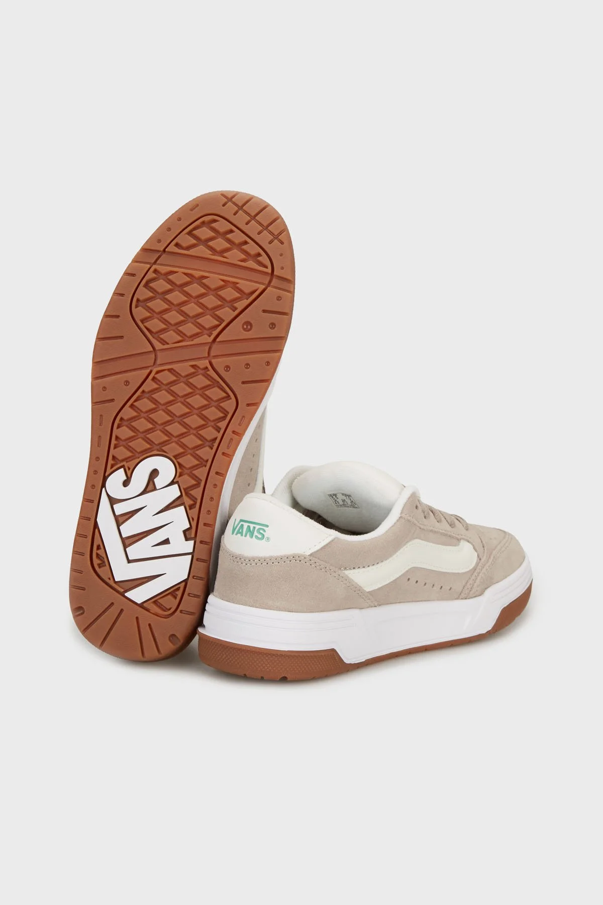 Vans Hylane Deri Karışımlı Logolu Sneaker Unisex Ayakkabı VN000D1JCY91 Gri-Krem - 4