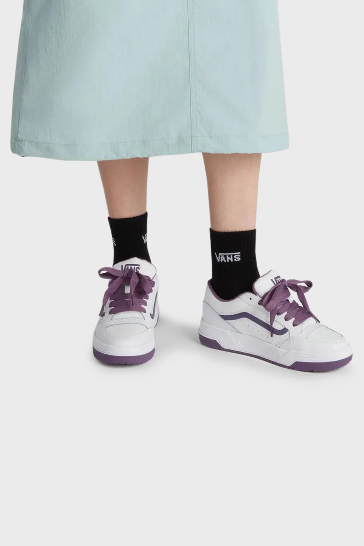 Vans Hylane Logolu Sneaker Unisex Ayakkabı VN000D1JPRP1 BEYAZ-MOR - 2