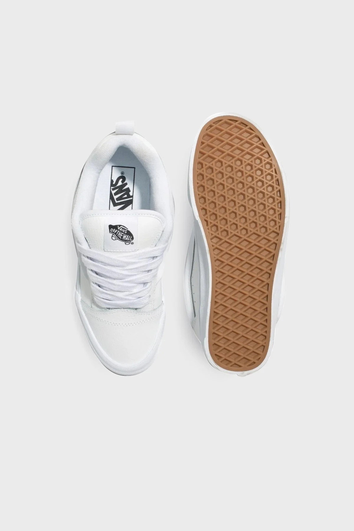 Vans Knu Skool Deri Sneaker Bayan Ayakkabı VN0009QCW001 BEYAZ - 4