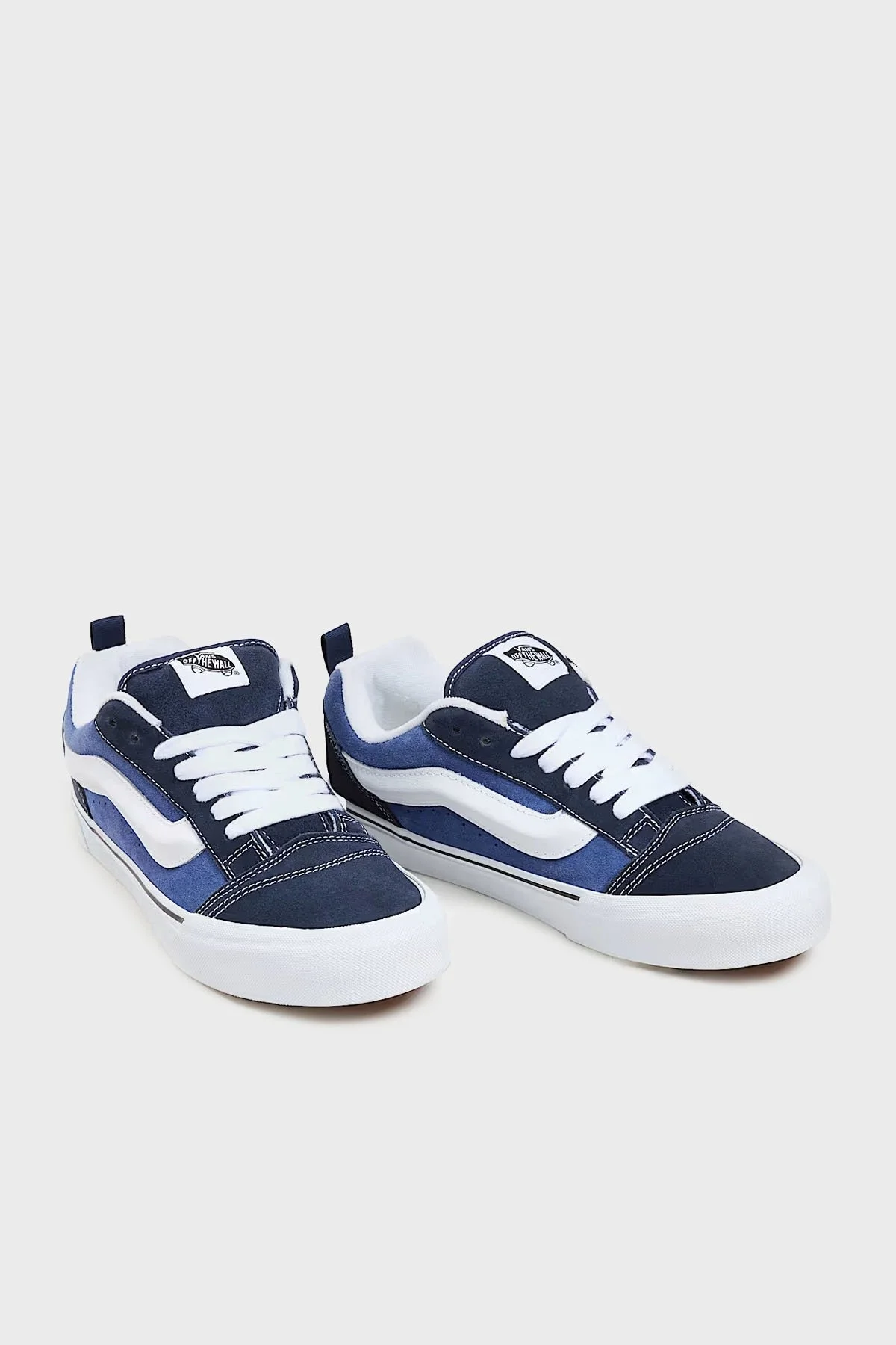 Vans Knu Skool Logolu Süet Sneaker Unisex Ayakkabı VN0009QCNWD1 LACİVERT-BEYAZ - 3