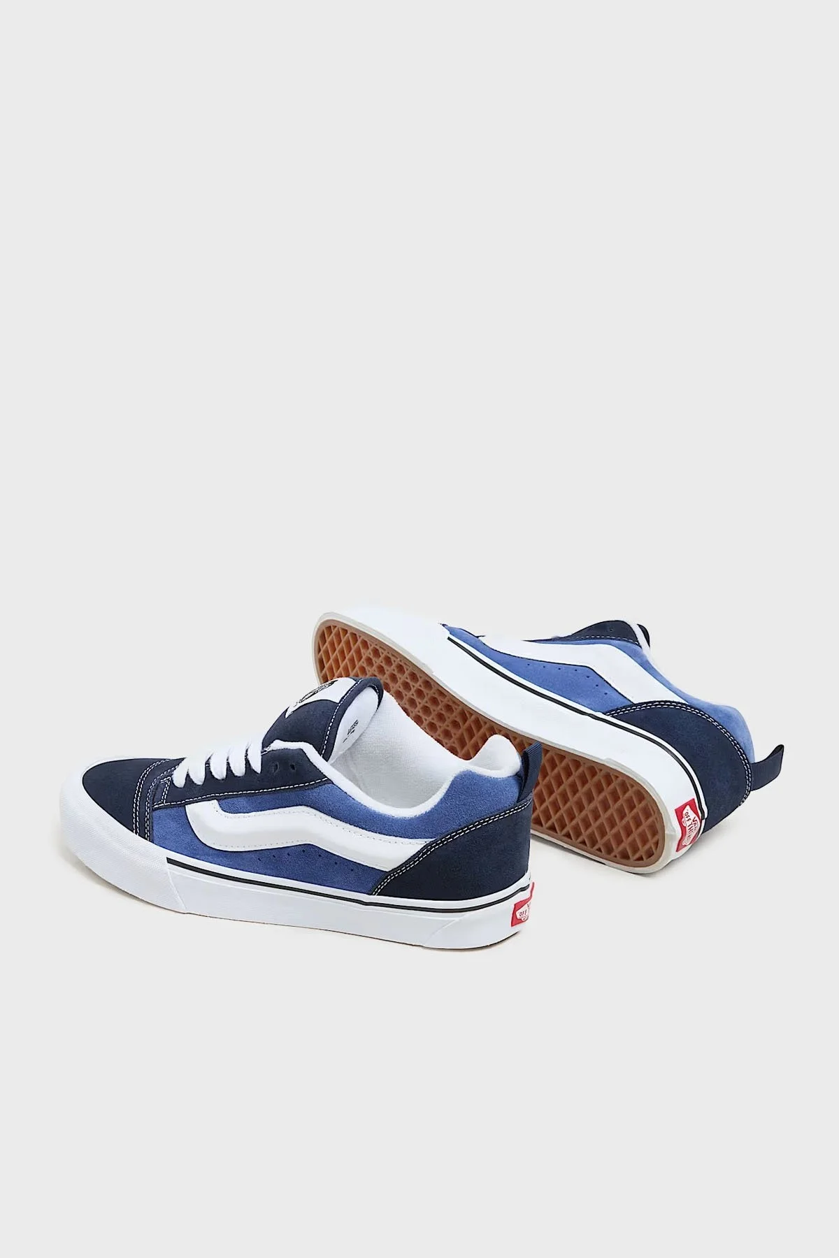 Vans Knu Skool Logolu Süet Sneaker Unisex Ayakkabı VN0009QCNWD1 LACİVERT-BEYAZ - 5
