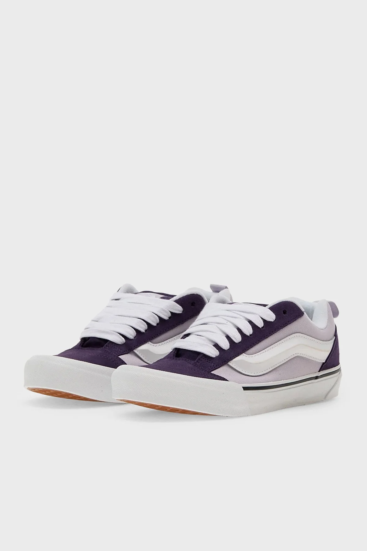 Vans Knu Skool Logolu Süet Sneaker Unisex Ayakkabı VN000D6ZEMY1 Lila-Mor - 3