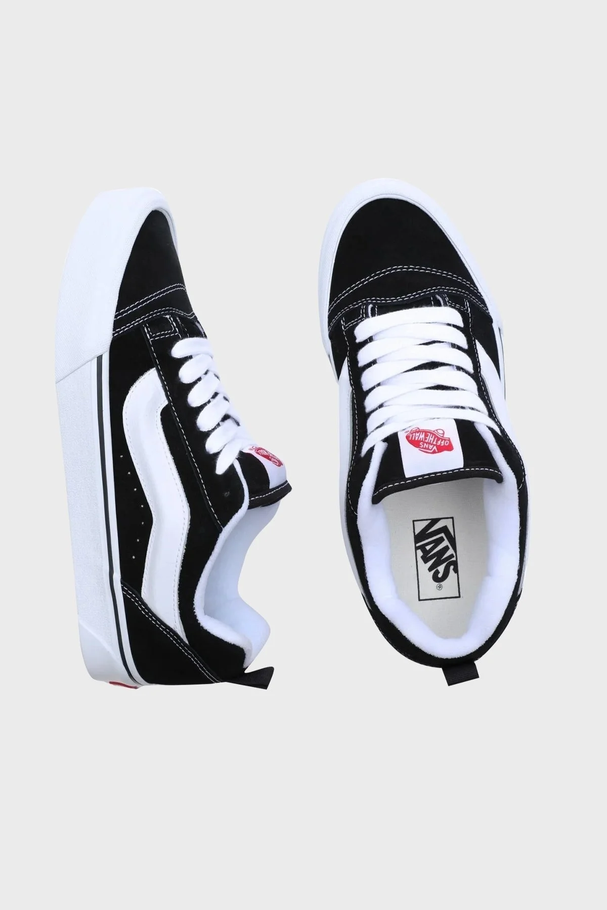 Vans Knu Skool Sneaker Unisex Ayakkabı VN0009QC6BT1 SİYAH-BEYAZ - 5