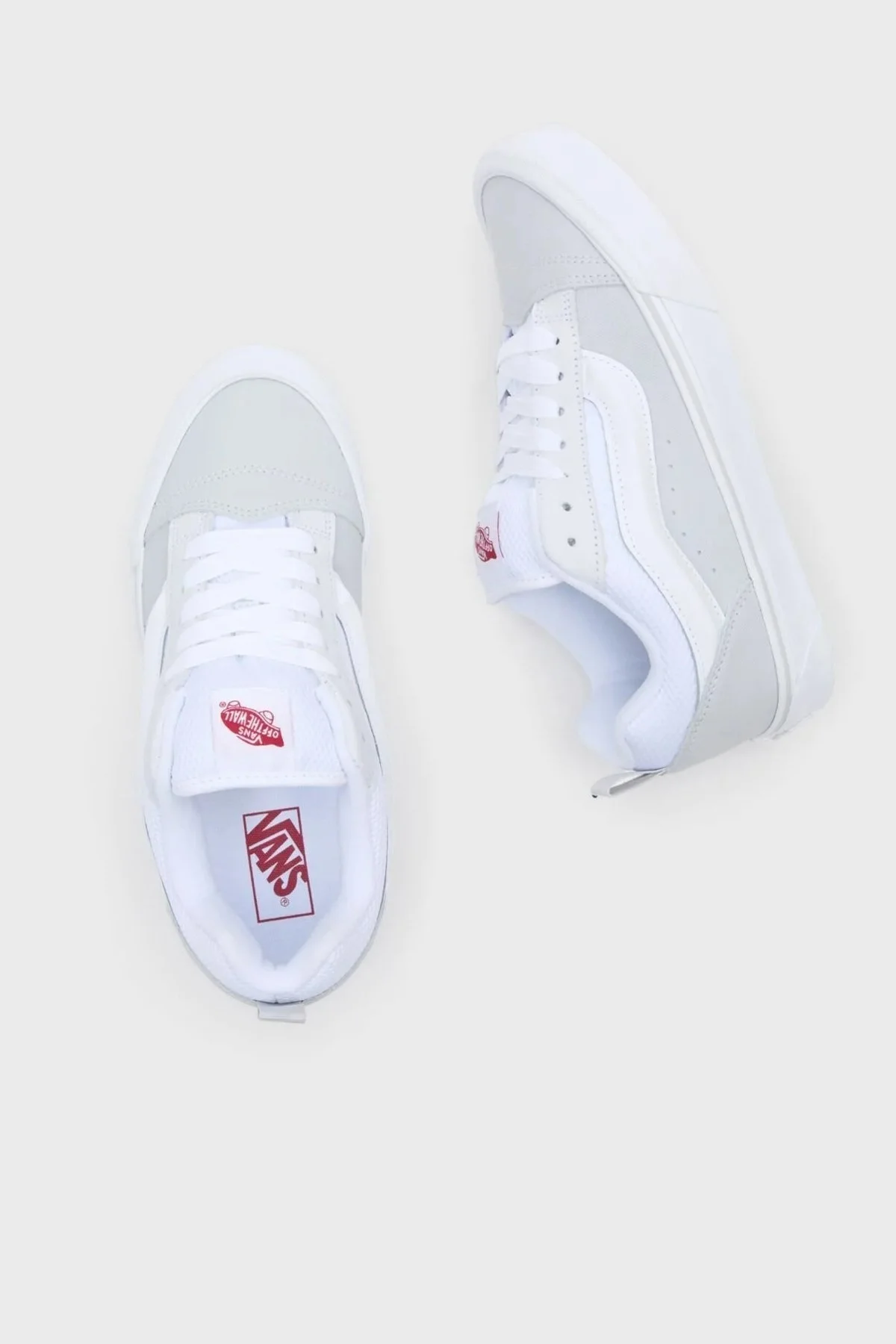 Vans Knu Skool Sneaker Unisex Ayakkabı VN0009QCYF91 BEYAZ-KIRMIZI - 3