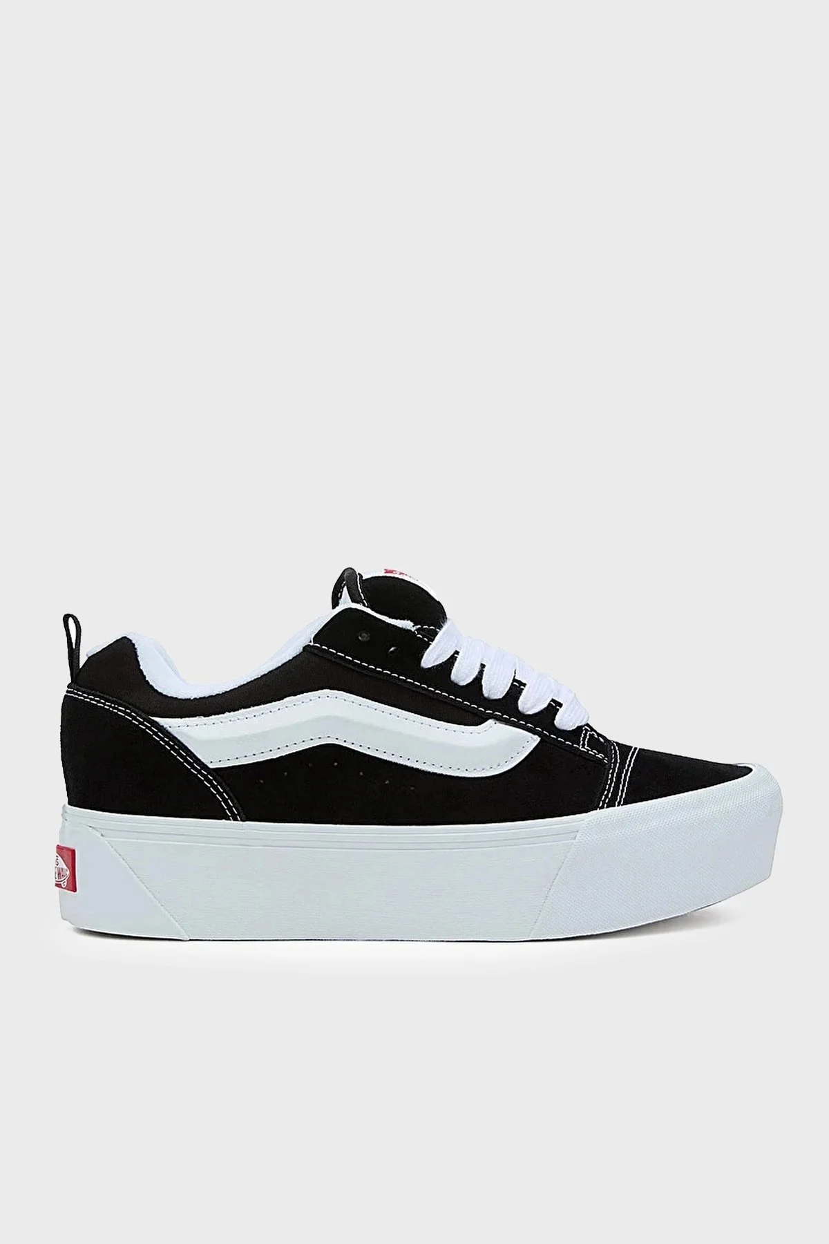 Vans Knu Stack Süet Sneaker Bayan Ayakkabı VN000CP66BT1 SİYAH-BEYAZ - 1