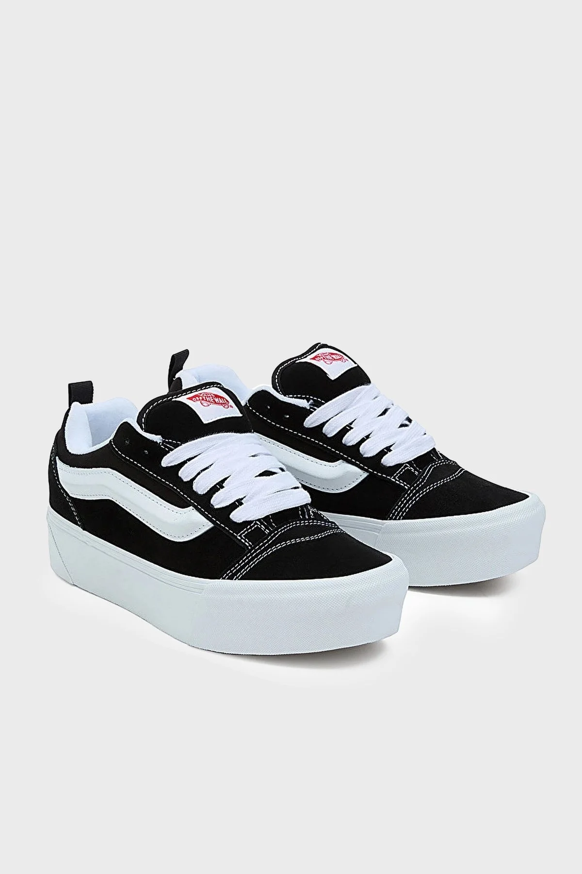 Vans Knu Stack Süet Sneaker Bayan Ayakkabı VN000CP66BT1 SİYAH-BEYAZ - 2