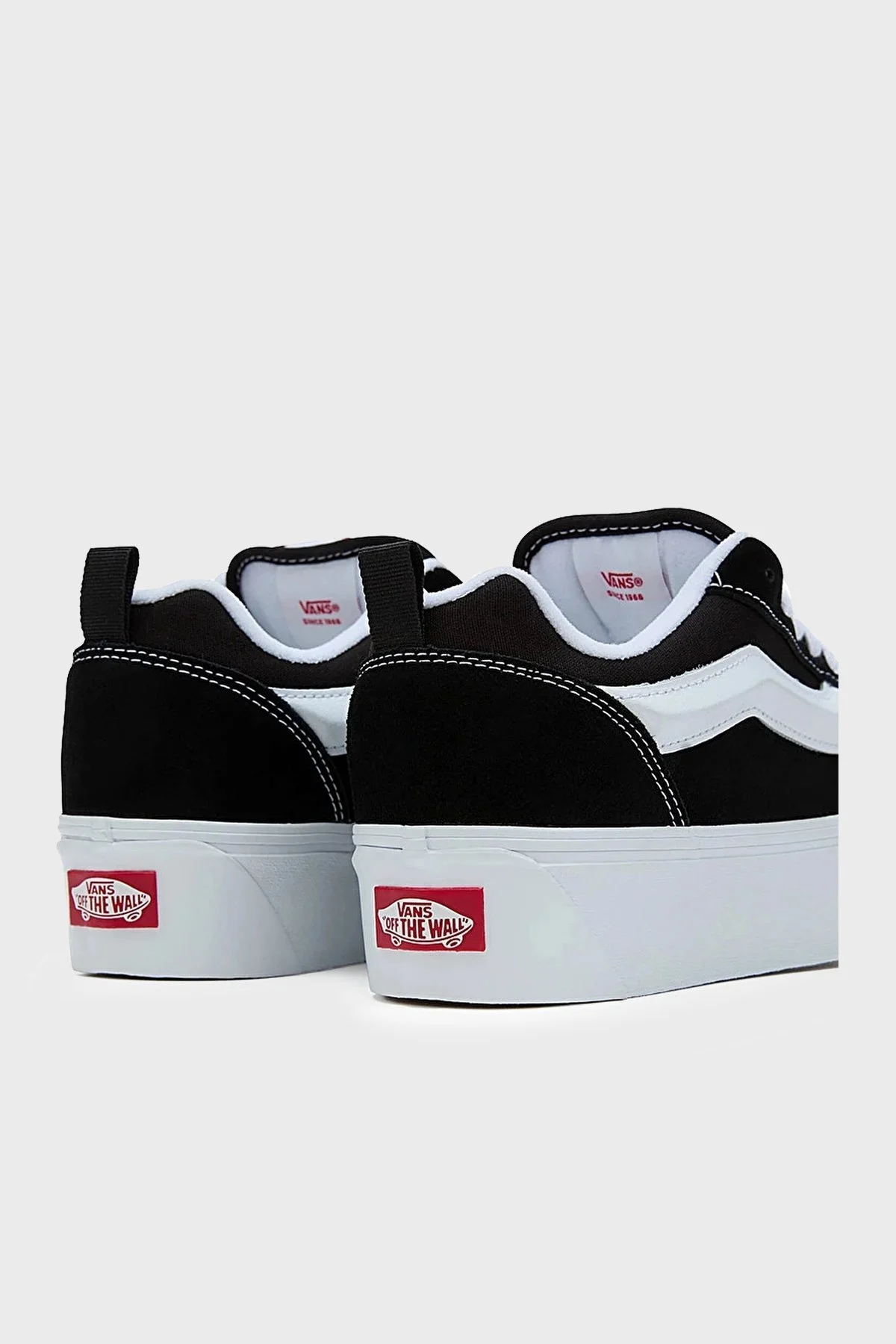Vans Knu Stack Süet Sneaker Bayan Ayakkabı VN000CP66BT1 SİYAH-BEYAZ - 5