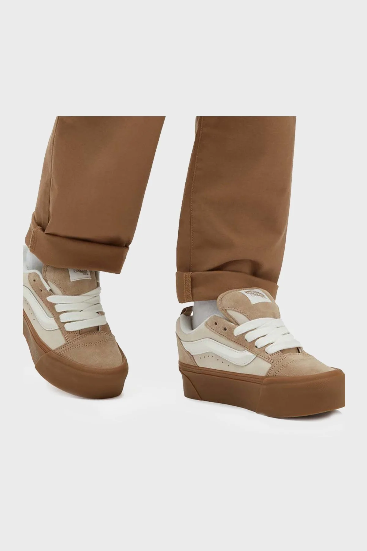 Vans Knu Stack Süet Sneaker Bayan Ayakkabı VN000CP6DJR1 KREM - 2