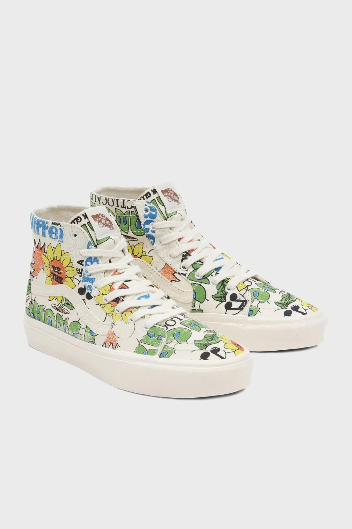 Vans Logolu Desenli UA SK8-Hi Unisex Ayakkabı VN0A4U16ARG1 BEYAZ-YEŞİL - 3
