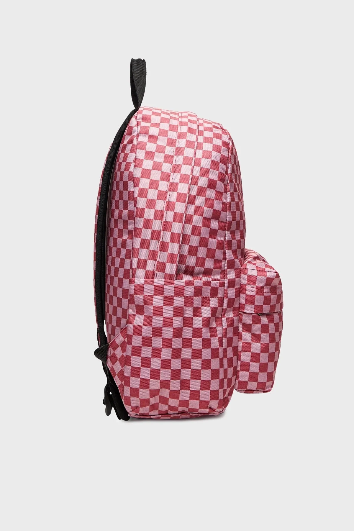 Vans Old Skool Check Backpack Kareli Ayarlanabilir Omuz Askılı Unisex Sırt Çantası VN000H4XZRY1 Pembe-Bordo - 3