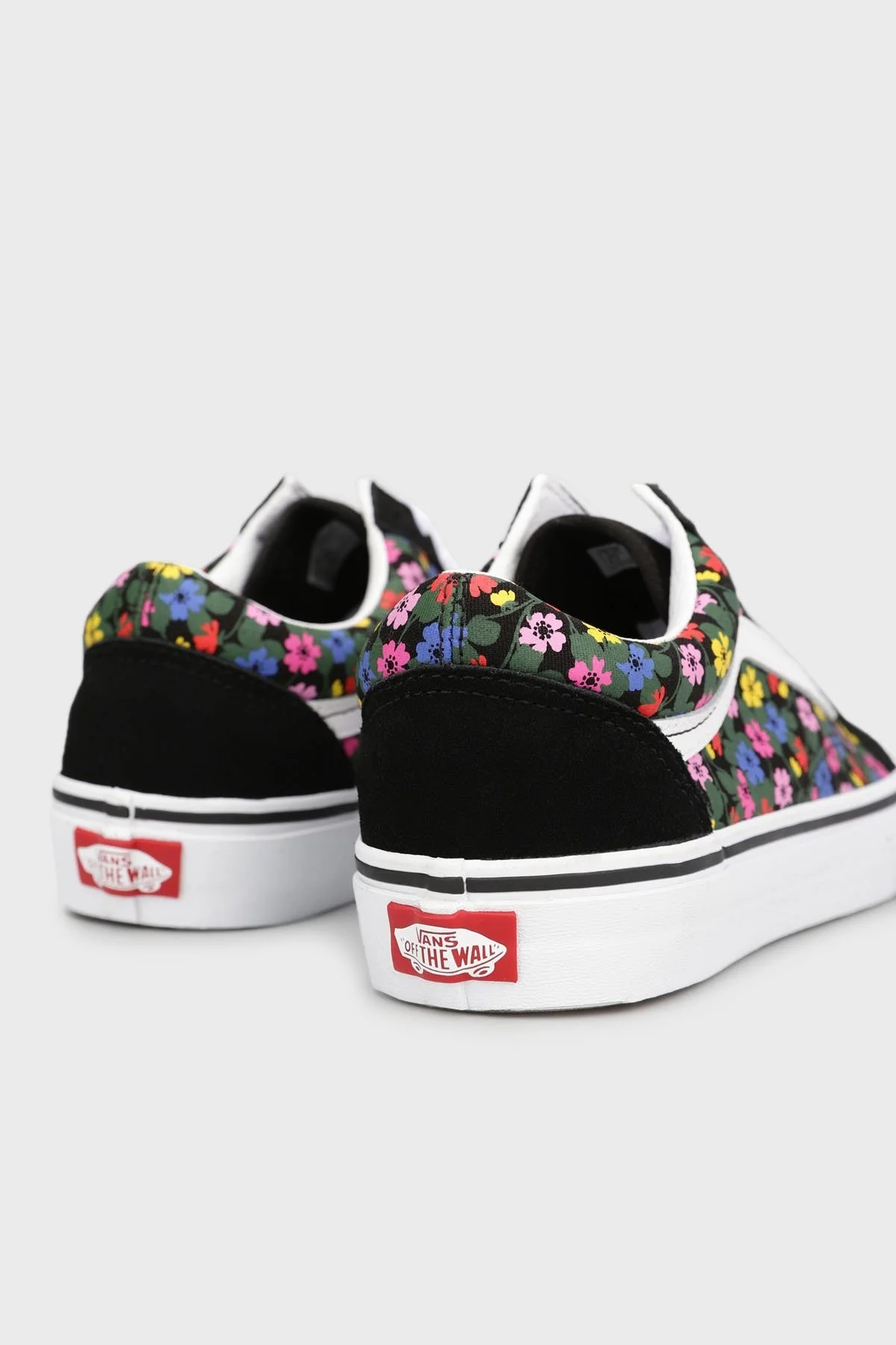 Vans Old Skool Çiçekli Sneaker Bayan Ayakkabı VN0005UFBA21 SİYAH-BEYAZ - 6
