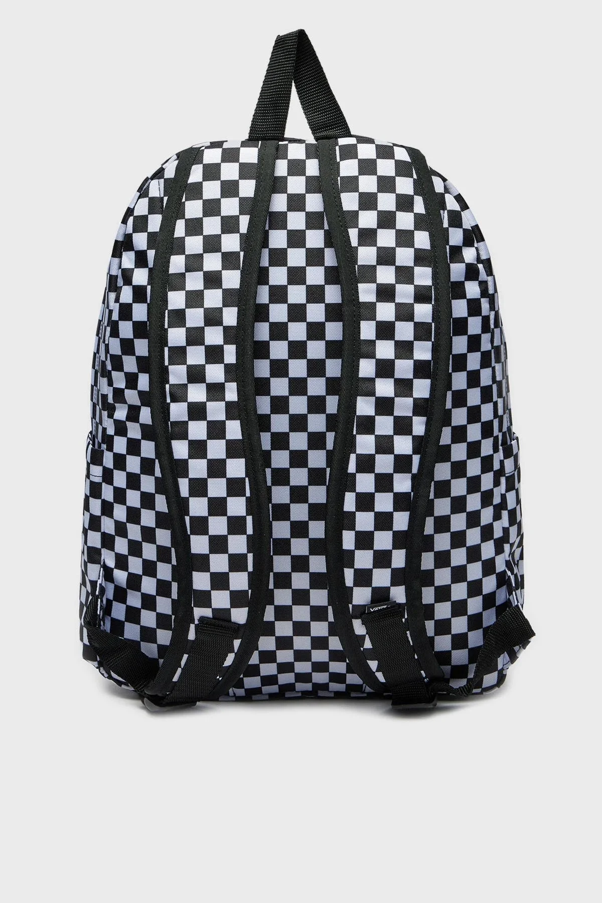 Vans Old Skool Kareli Fermuarlı Unisex Sırt Çantası VN000H4XY281 SİYAH-BEYAZ - 5