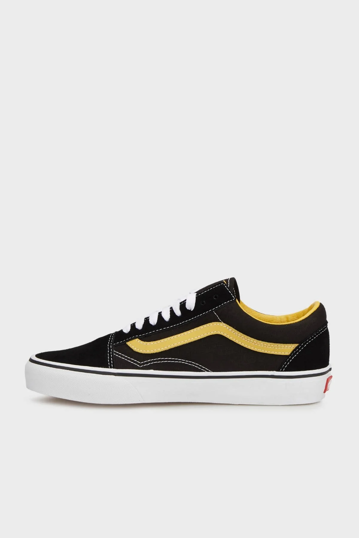 Vans Old Skool Logolu Süet Sneaker Unisex Ayakkabı VN000CR5YLW1 SİYAH-SARI - 3