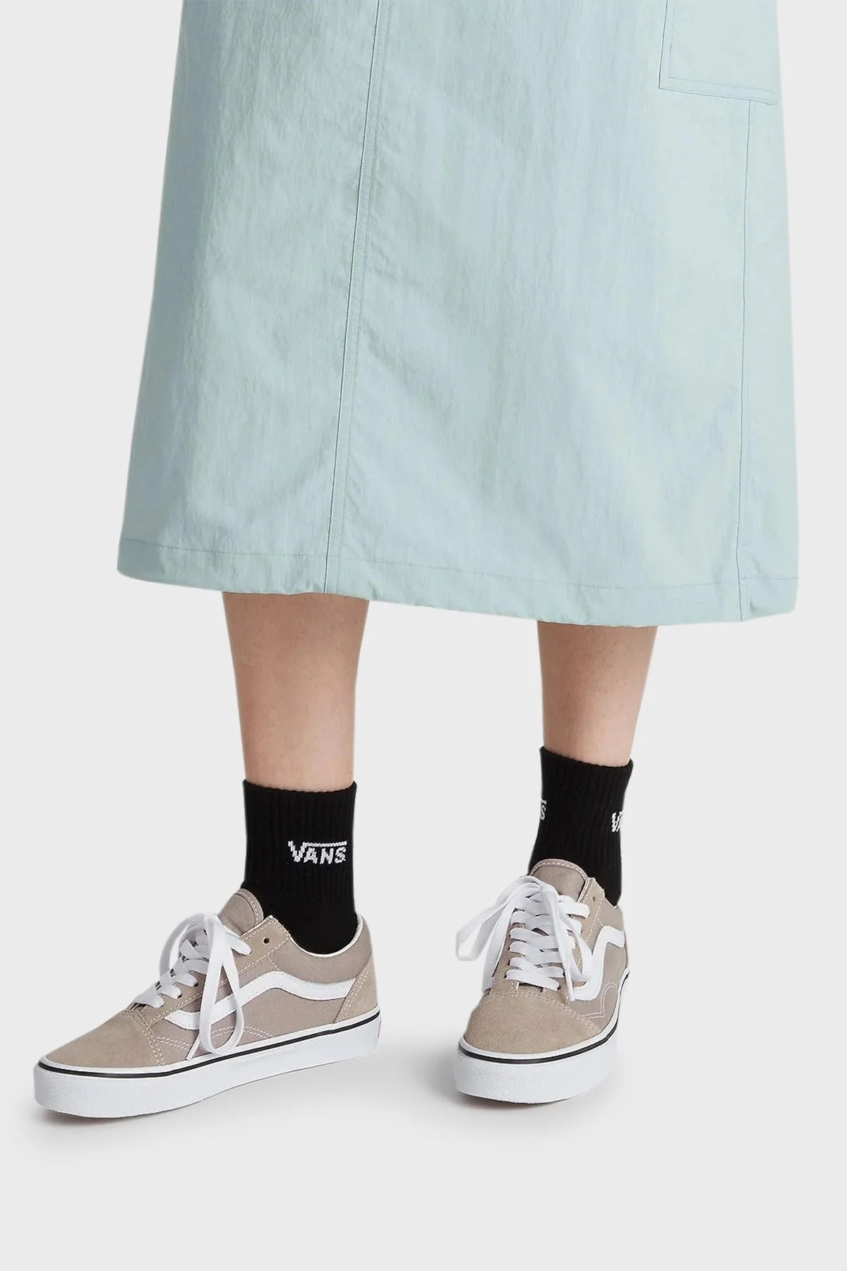 Vans Old Skool Logolu Süet Sneaker Unisex Ayakkabı VN000CT8HCZ1 BEJ - 2