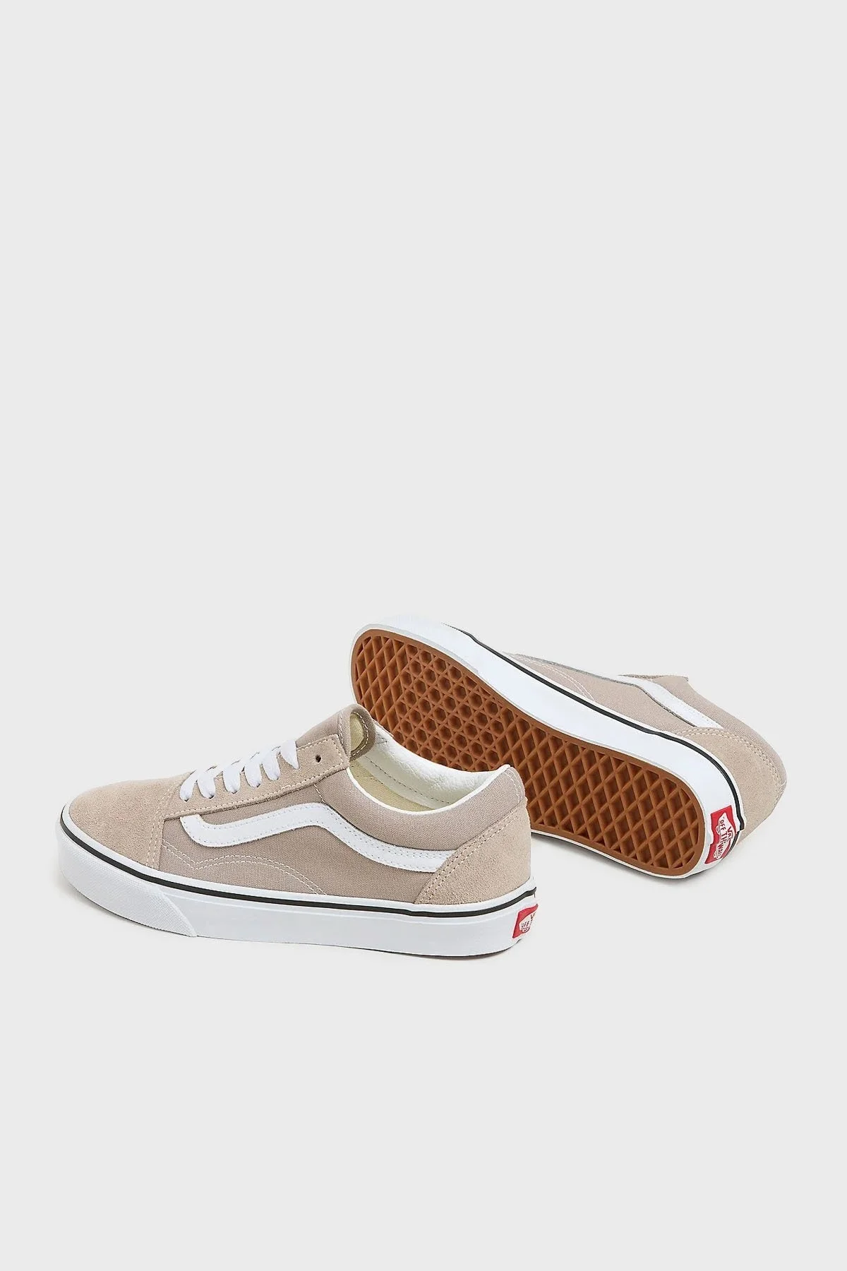 Vans Old Skool Logolu Süet Sneaker Unisex Ayakkabı VN000CT8HCZ1 BEJ - 4