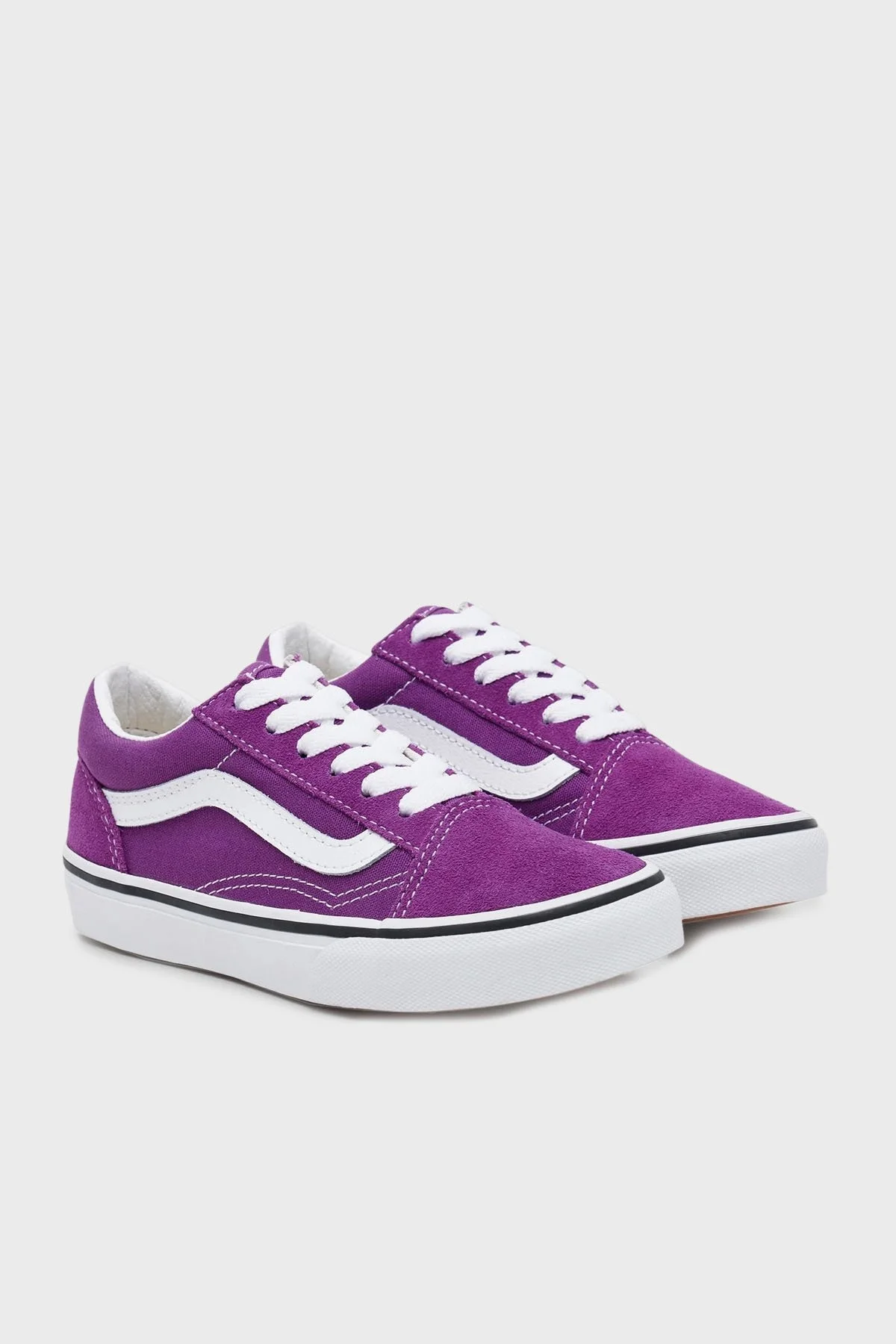 Vans Old Skool Logolu Süet Sneaker Unisex Çocuk Ayakkabı VN000CYVE2T1 MOR - 2