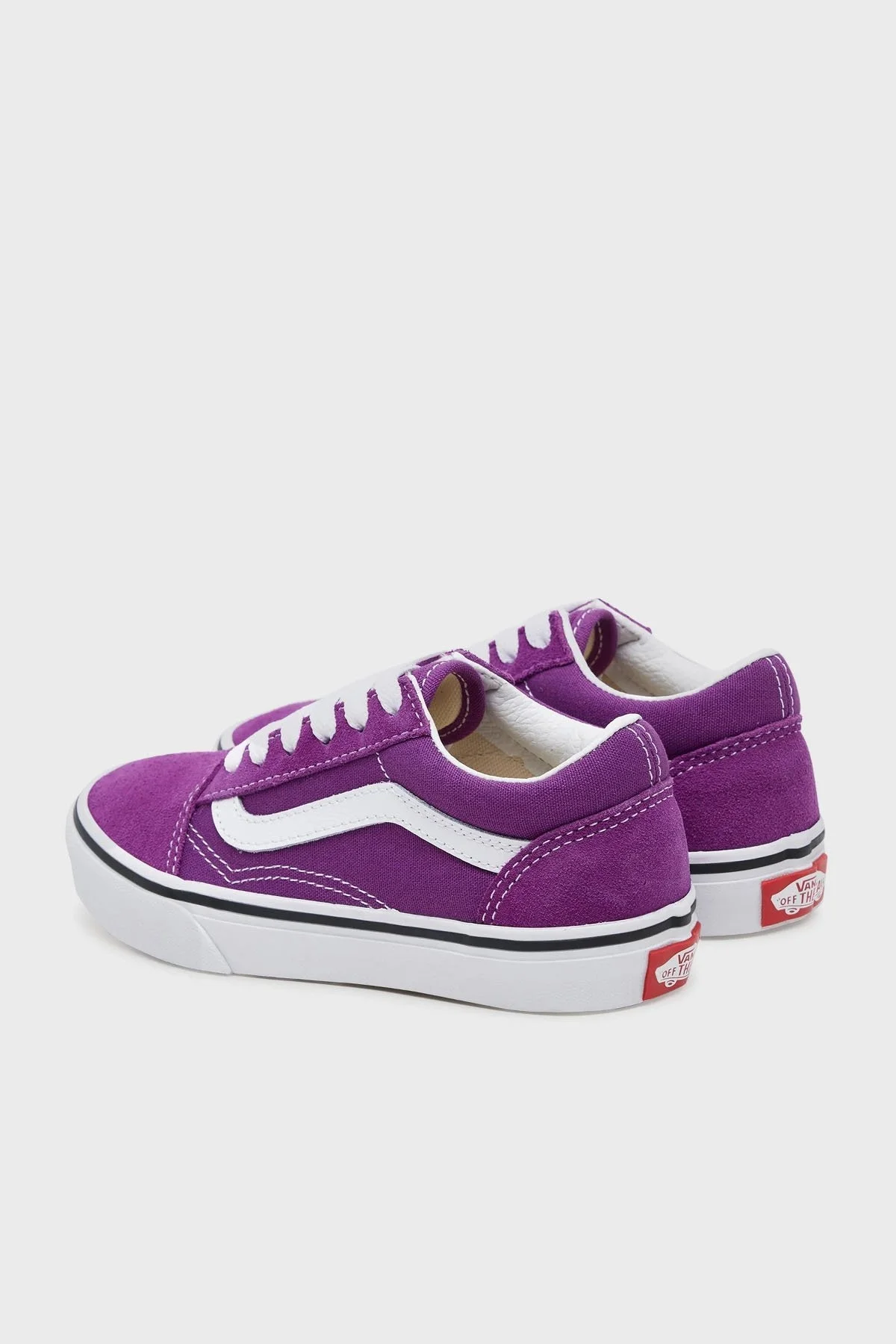 Vans Old Skool Logolu Süet Sneaker Unisex Çocuk Ayakkabı VN000CYVE2T1 MOR - 5
