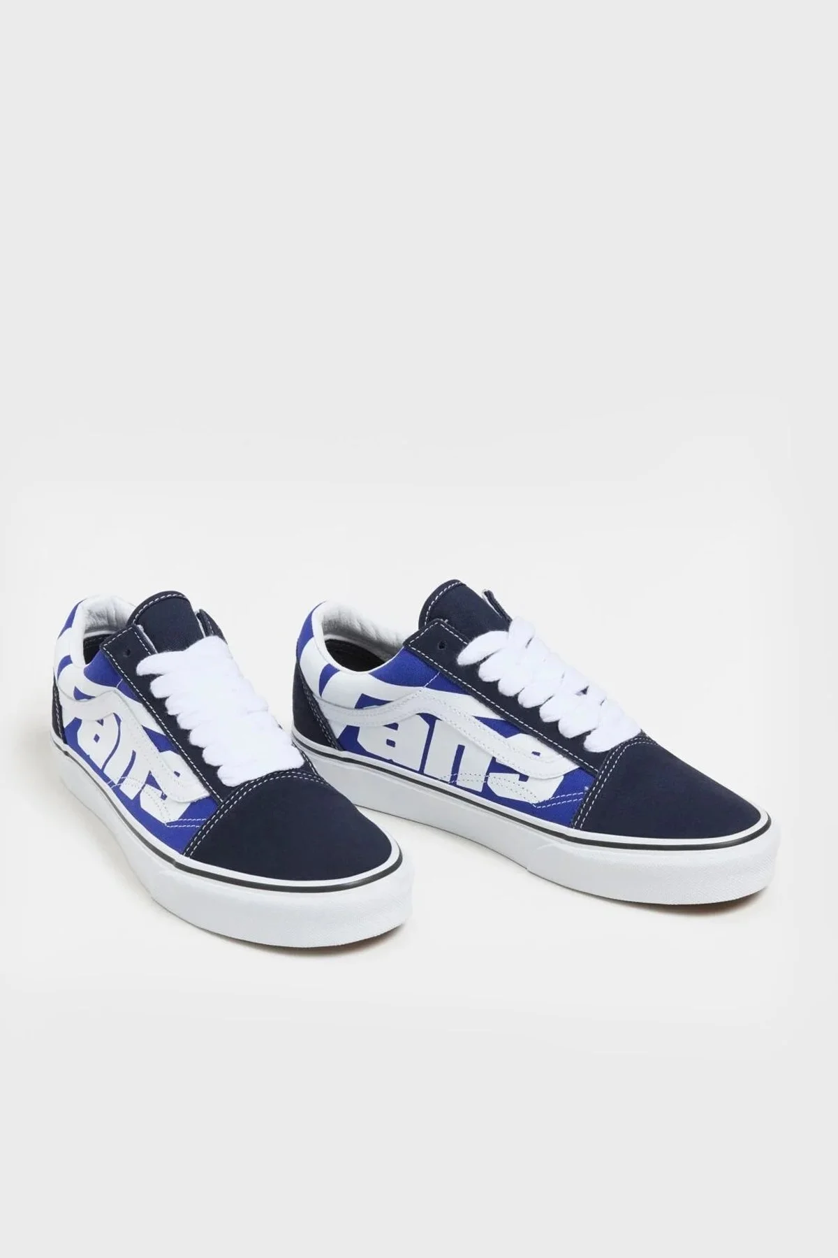 Vans Old Skool Snekaer Unisex Ayakkabı VN000CT8Y6Z1 MAVİ-BEYAZ - 4