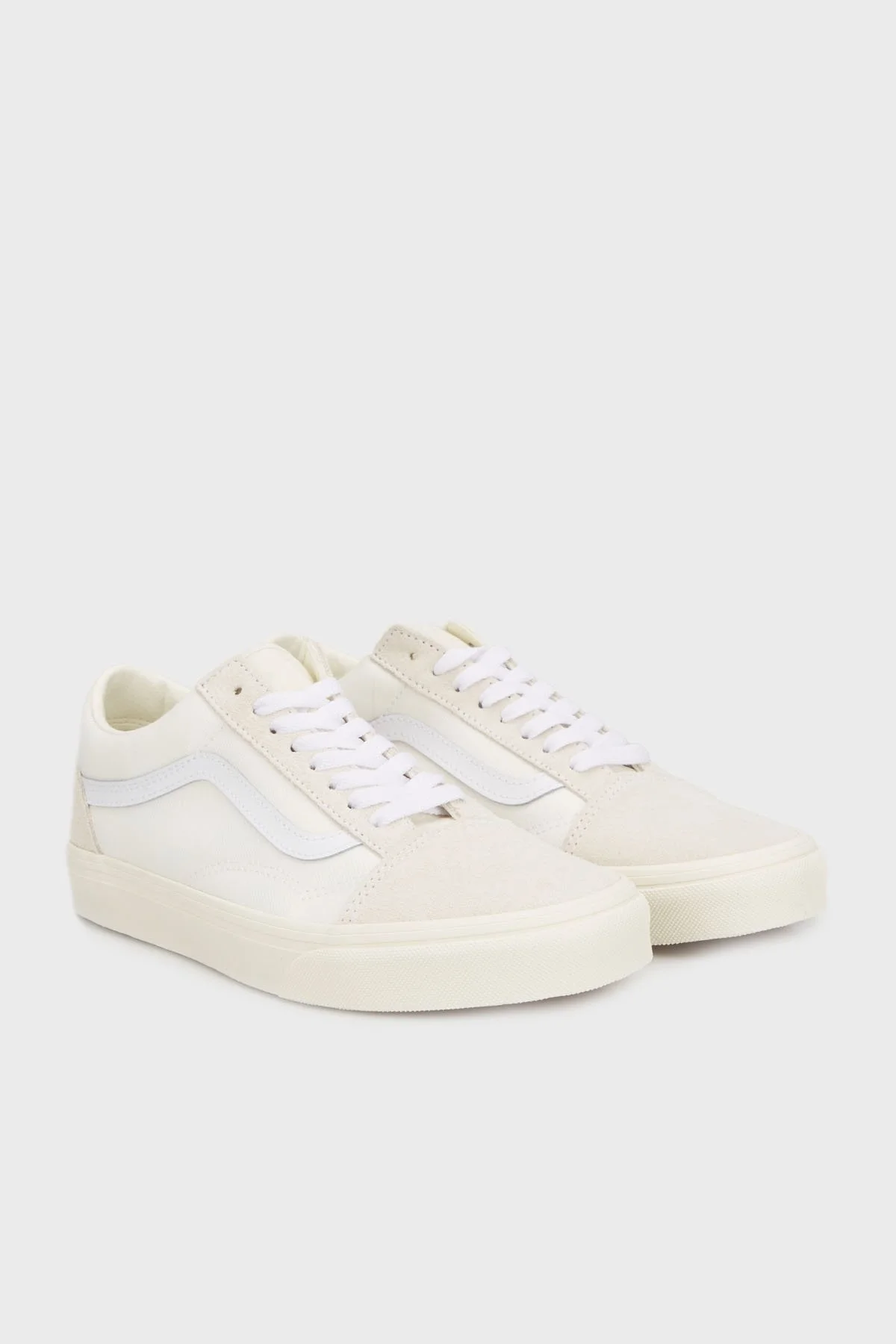 Vans Old Skool Süet Logolu Sneaker Unisex Ayakkabı VN000D5NWHT1 BEYAZ - 3