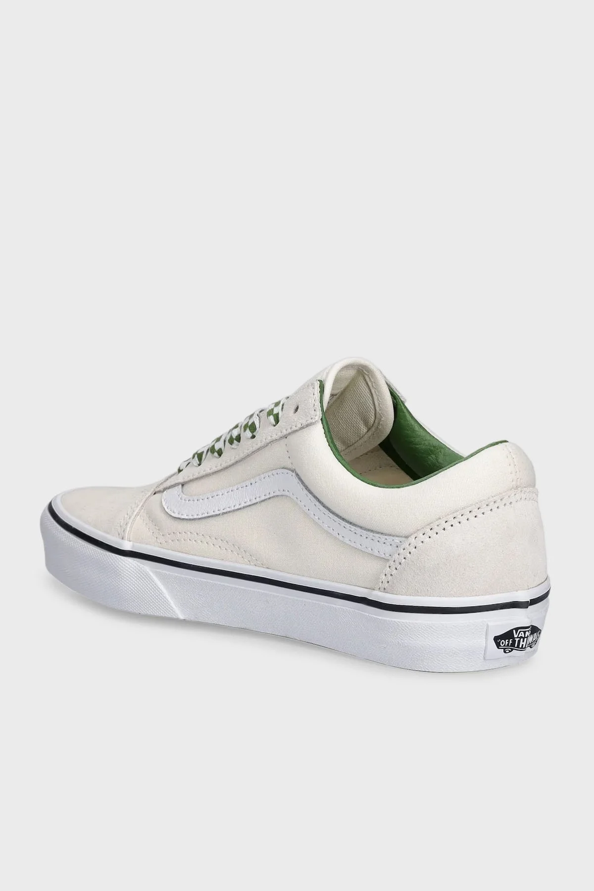 Vans Old Skool Süet Logolu Sneaker Unisex Ayakkabı VN000D6WBOM1 Krem-Yeşil - 4