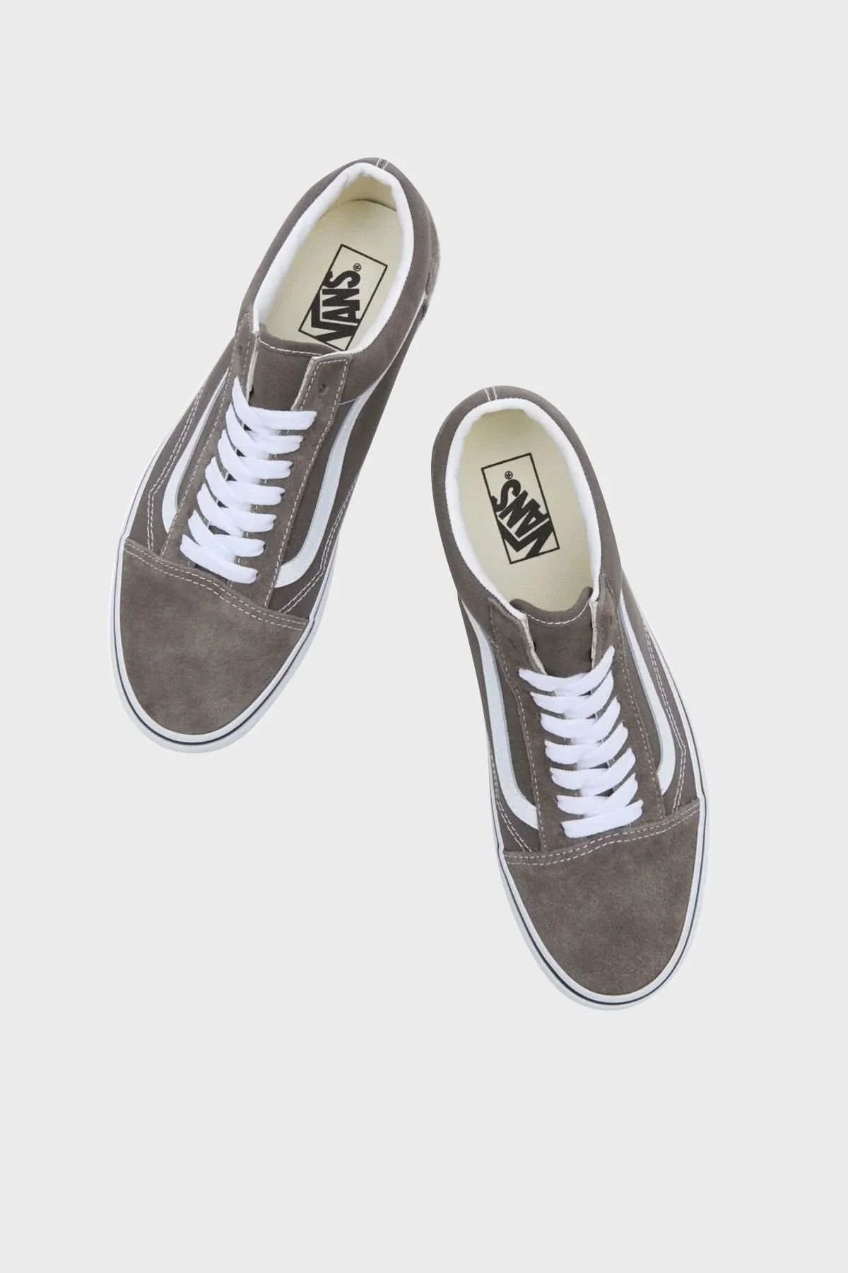 Vans Old Skool Süet Sneaker Erkek Ayakkabı VN0005UF9JC1 GRİ - 5