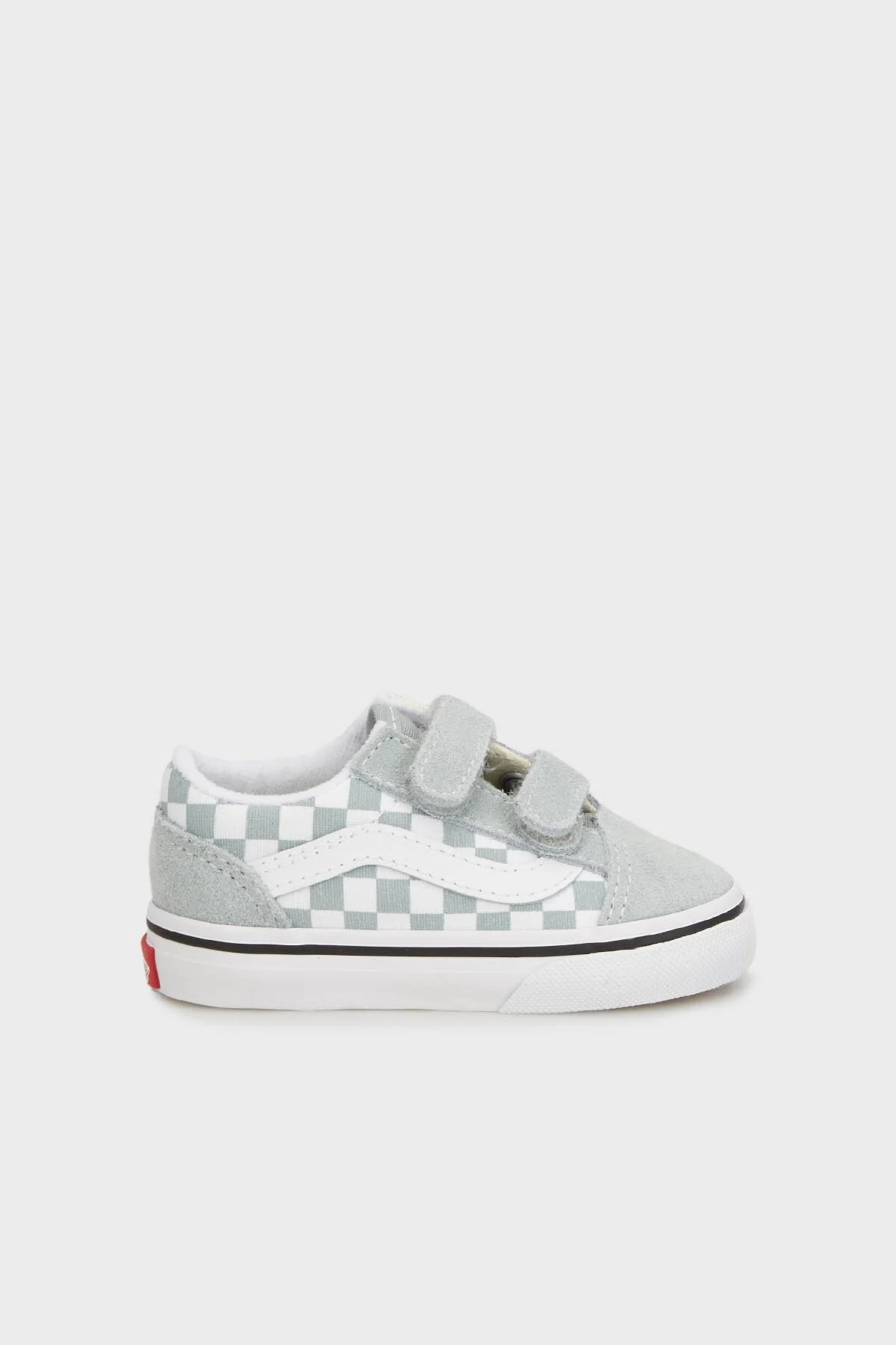 Vans Old Skool V Kareli Süet Sneaker Unisex Çocuk Ayakkabı VN0009RCEPO1 AÇIK YEŞİL-KREM - 1