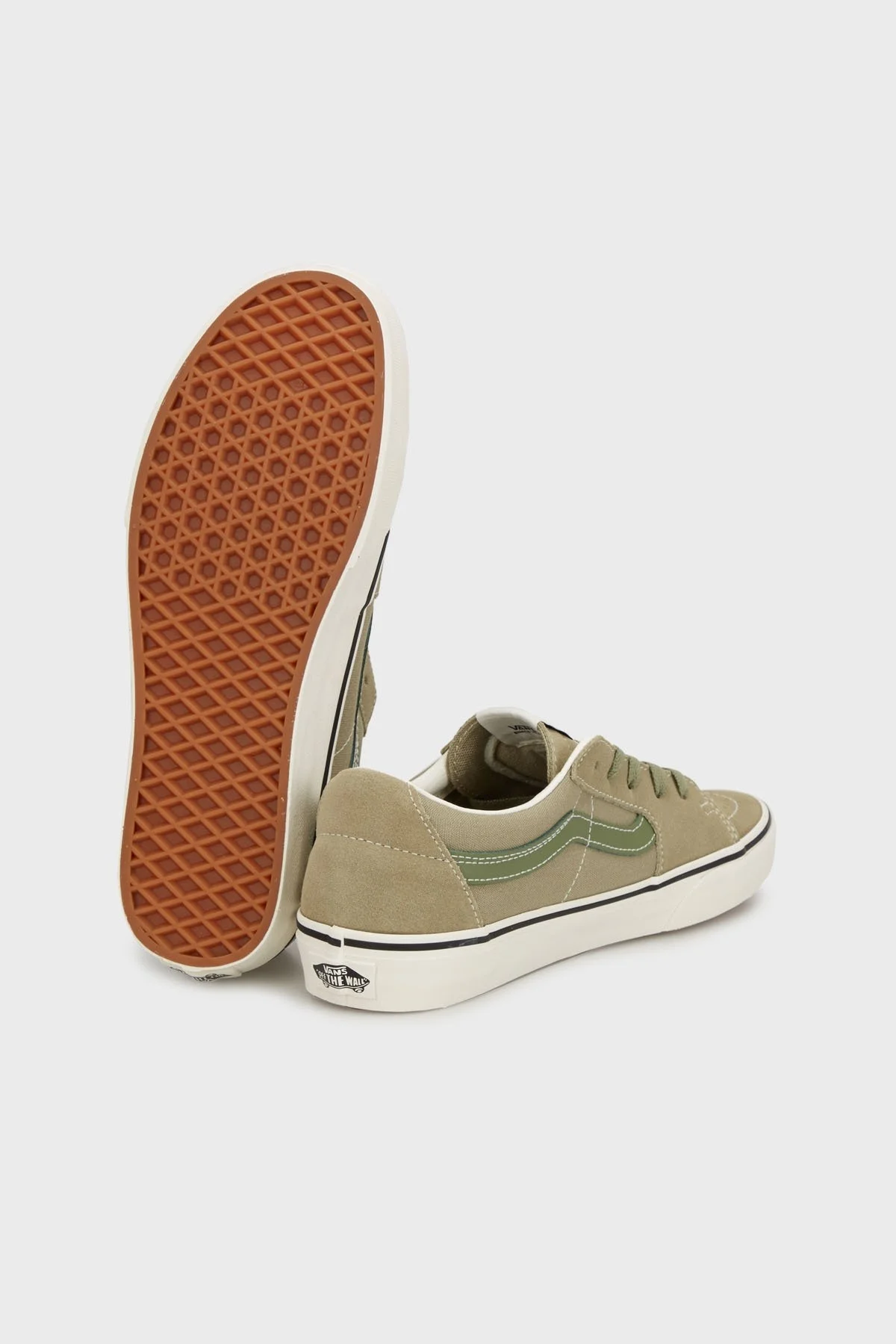 Vans SK8-Low Logolu Süet Sneaker Unisex Ayakkabı VN0009QRD3Z1 HAKİ - 5