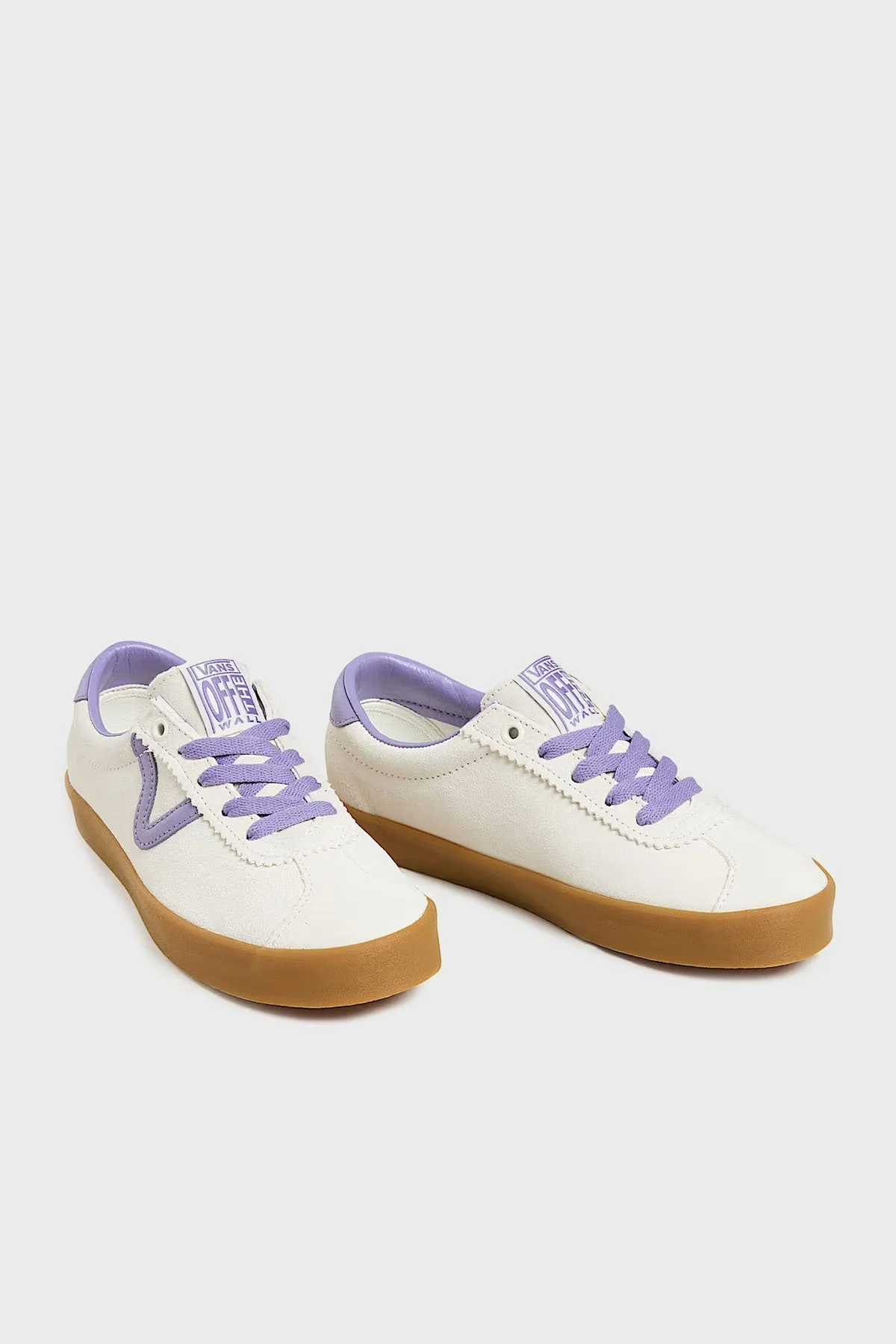 Vans Sport Low Kanvas ve Süet Sneaker Unisex Ayakkabı VN000CQR6PH1 Bej-Lila - 3