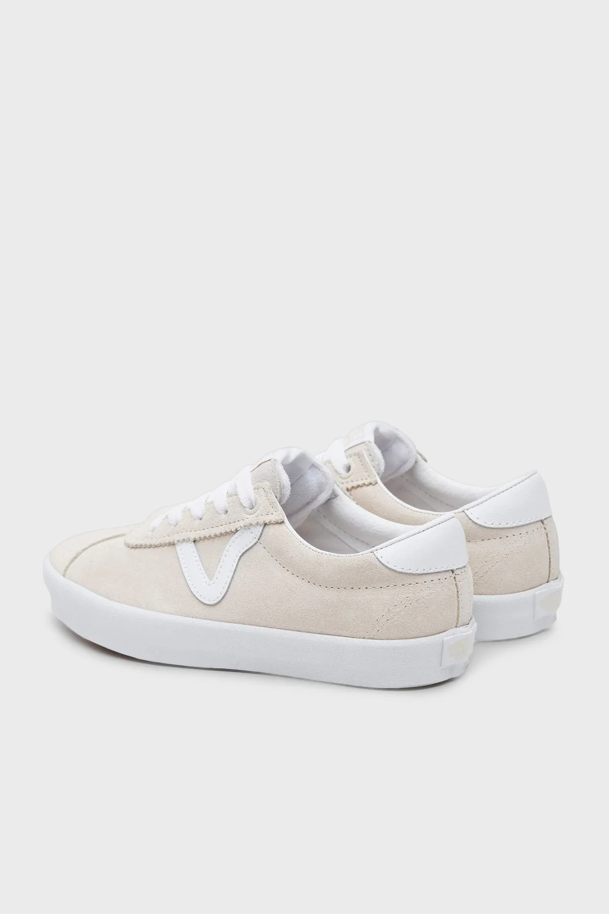 Vans Sport Low Logolu Deri Detaylı Süet Sneaker Unisex Ayakkabı VN000D1PDJR1 BEJ - 3