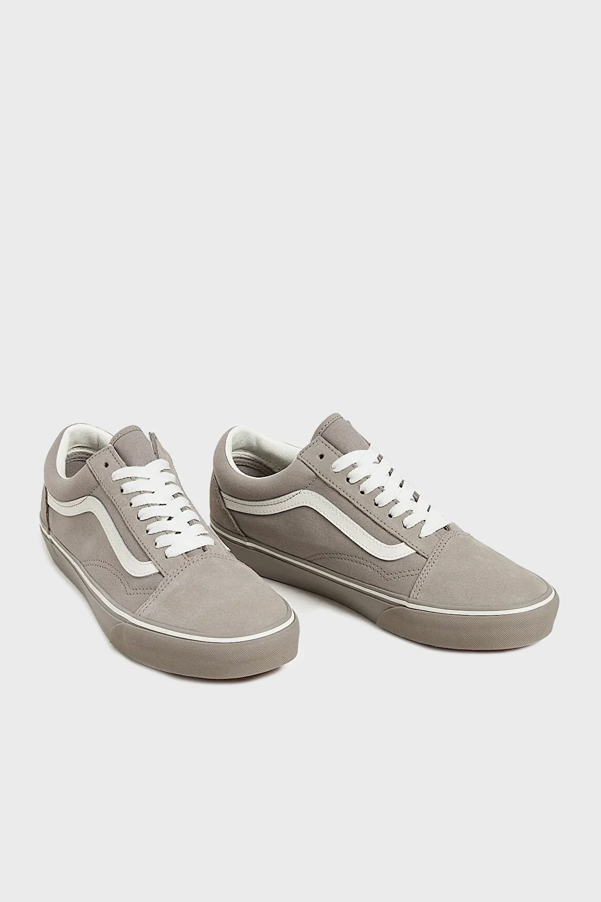 Vans TD Old Skool V Süet Logolu Sneaker Unisex Ayakkabı VN000D5NBXC1 GRİ - 3