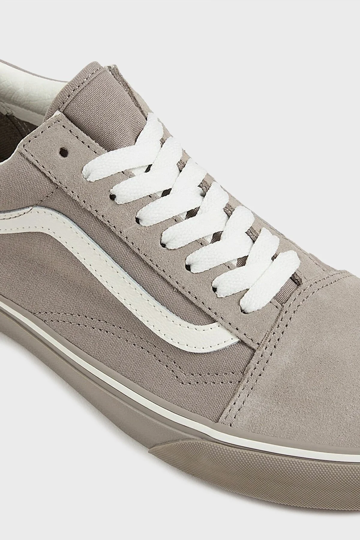 Vans TD Old Skool V Süet Logolu Sneaker Unisex Ayakkabı VN000D5NBXC1 GRİ - 4
