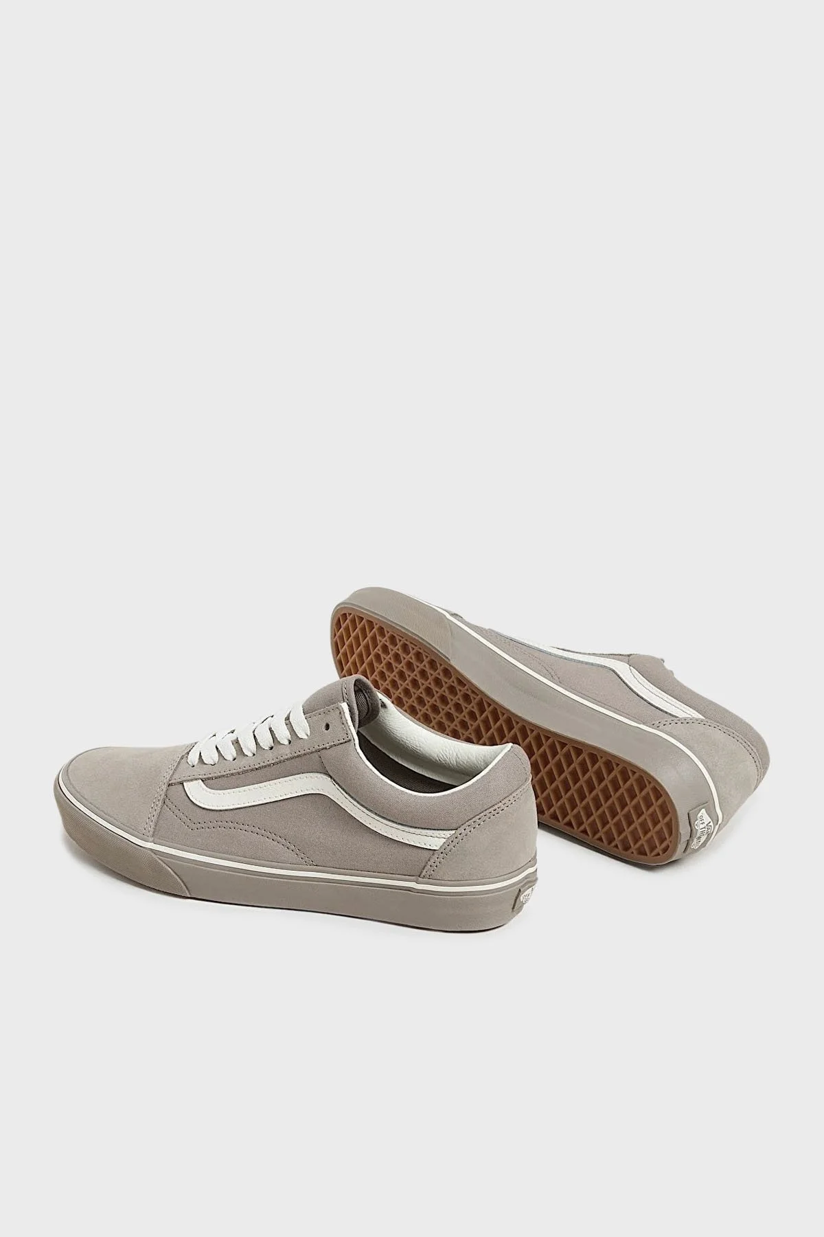 Vans TD Old Skool V Süet Logolu Sneaker Unisex Ayakkabı VN000D5NBXC1 GRİ - 5