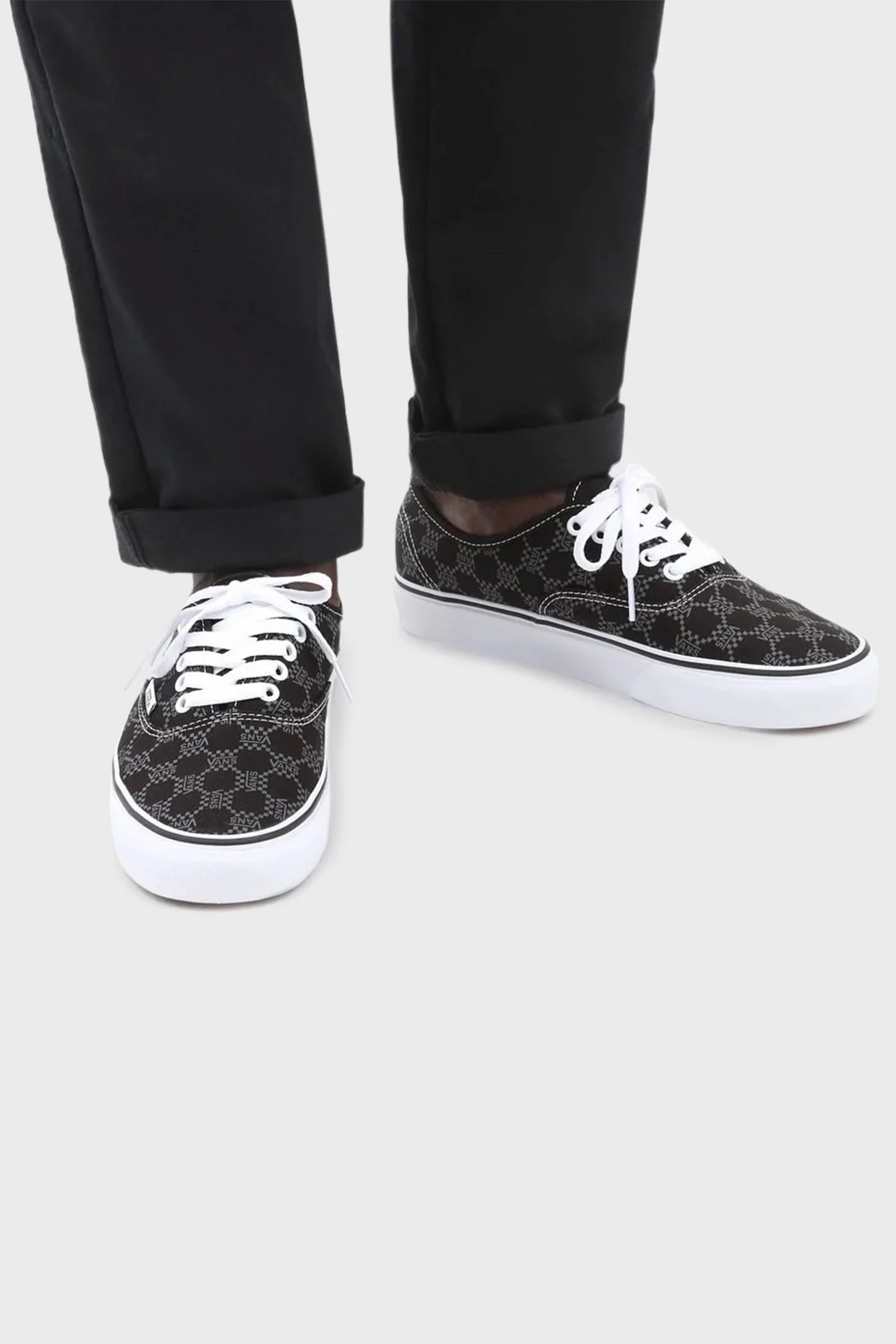 Vans UA Authentic Sneaker Unisex Ayakkabı VN0A5KS9BLA1 SİYAH-GRİ - 2