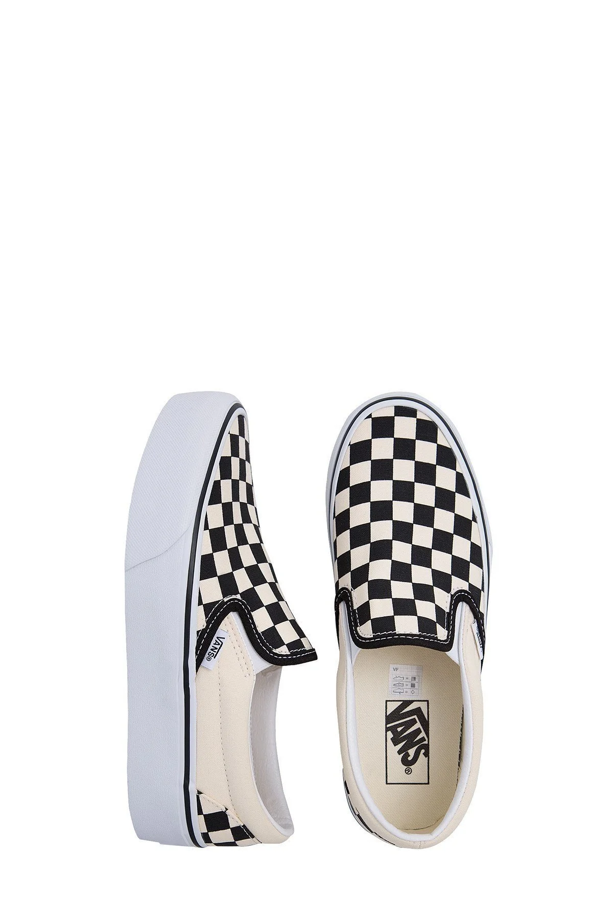 Vans UA Classic Slip-On Platform Ayakkabı UNISEX AYAKKABI VN00018EBWW1 KREM-SİYAH - 5