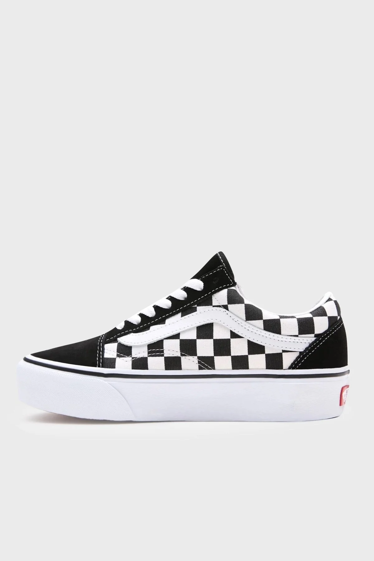 Vans UA Old Skool Deri Sneaker Bayan Ayakkabı VN0A3B3UHRK1 SİYAH-BEYAZ - 4