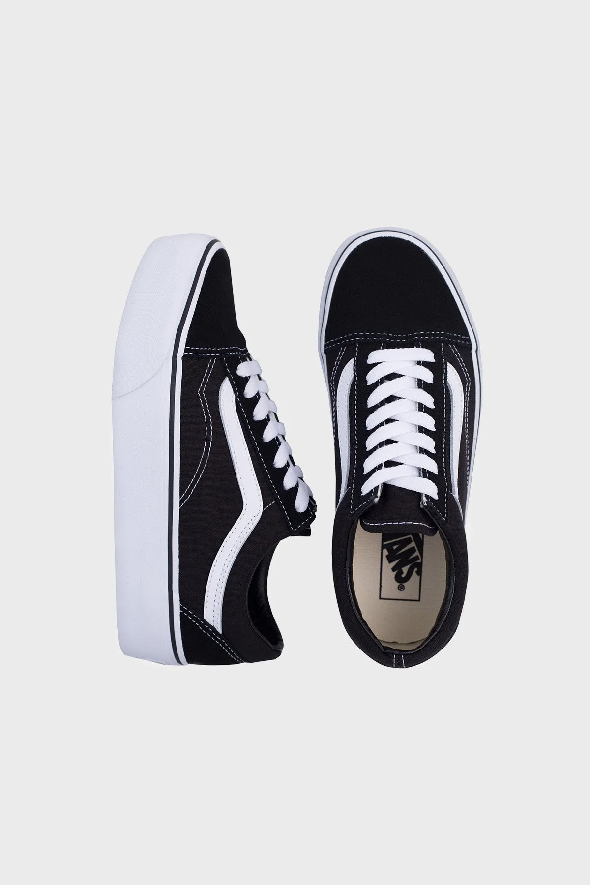 Vans Ua Old Skool Platform Sneaker Unisex Ayakkabı VN0A3B3UY281 SİYAH-BEYAZ - 5