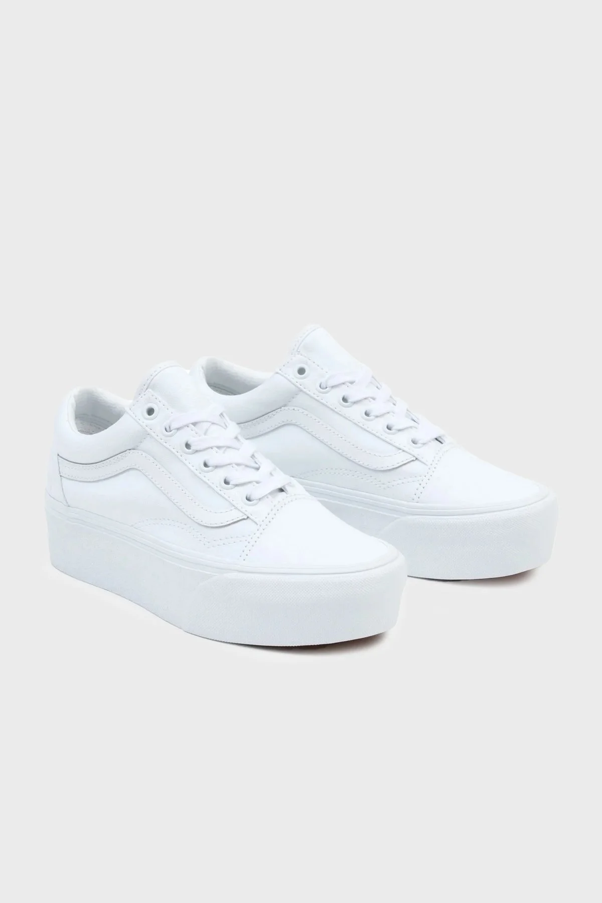 Vans UA Old Skool Stackform Sneaker Bayan Ayakkabı VN0A7Q5MW001 BEYAZ - 3