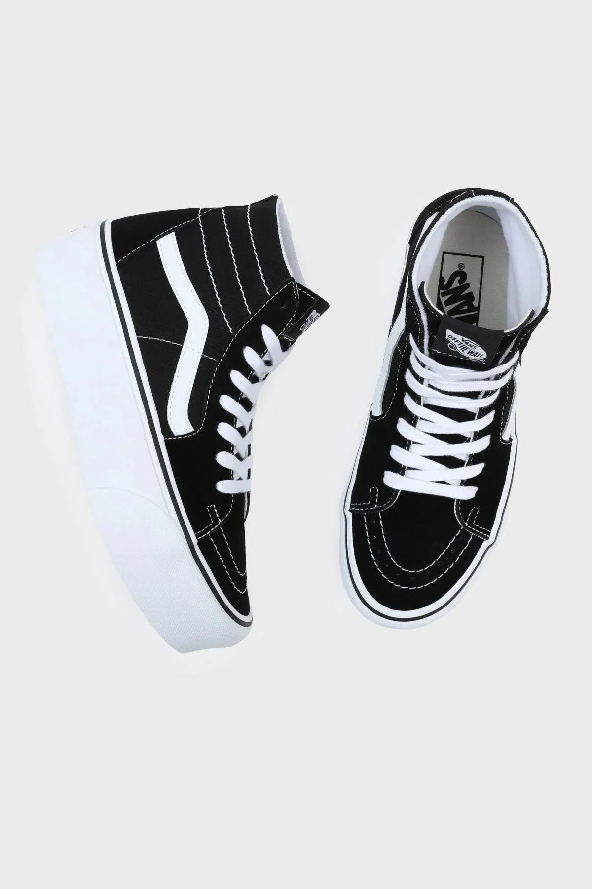 Vans UA SK8-Hi Tapered Bilekli Platform Sneaker Bayan Ayakkabı VN0A5JMKBMX1 SİYAH-BEYAZ - 4