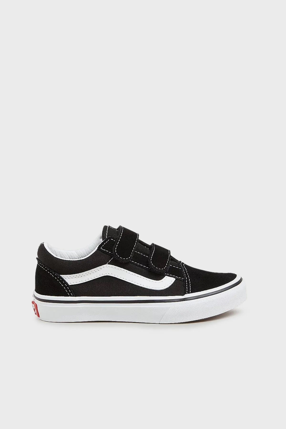 Vans UY Old Skool V Cırt Cırtlı Deri Sneaker Unisex Çocuk Ayakkabı VN000VHE6BT1 SİYAH-BEYAZ - 1