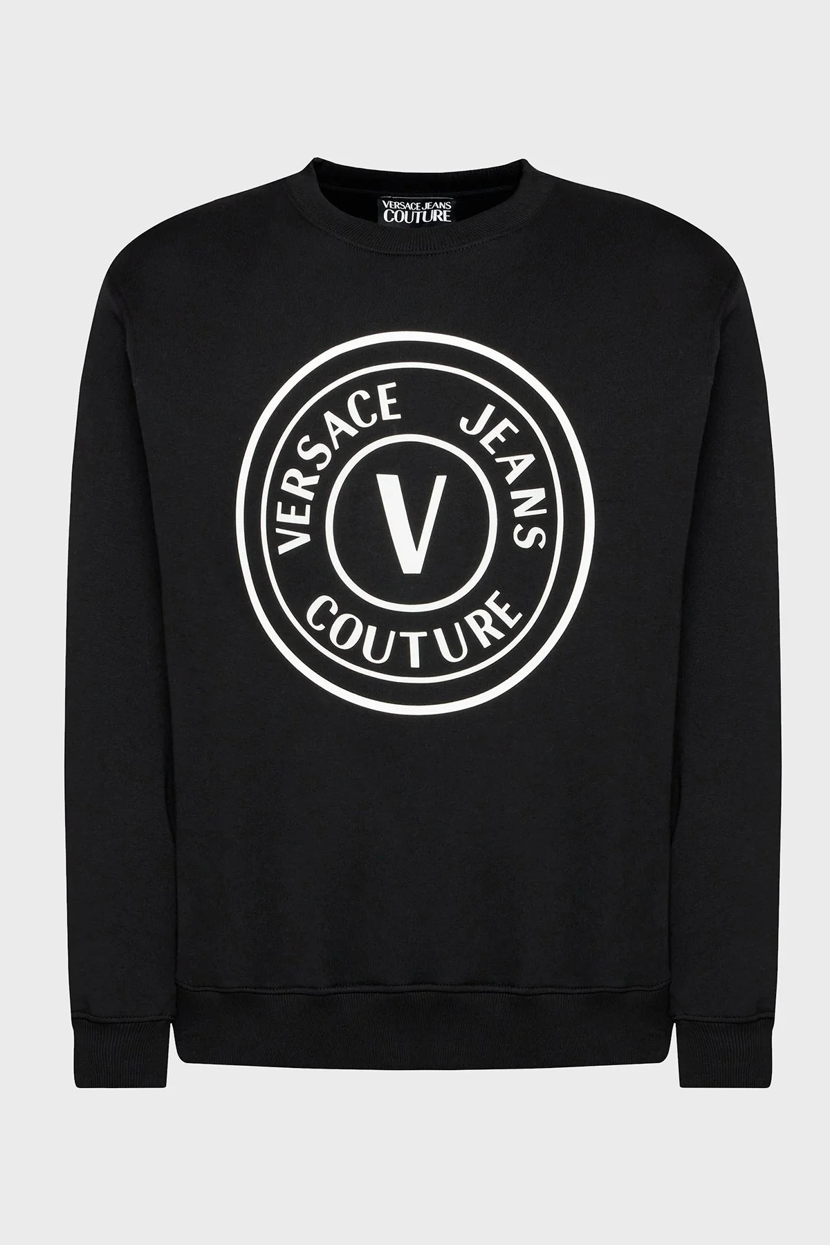 Versace % 100 Pamuk Regular Fit Bisiklet Yaka Erkek Sweat 73GAIT22 CF00T 899 SİYAH - 5