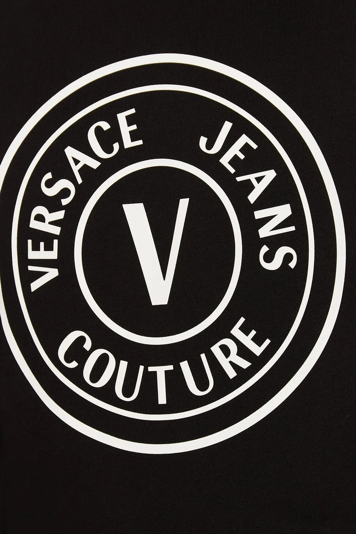 Versace % 100 Pamuk Regular Fit Bisiklet Yaka Erkek Sweat 73GAIT22 CF00T 899 SİYAH - 6